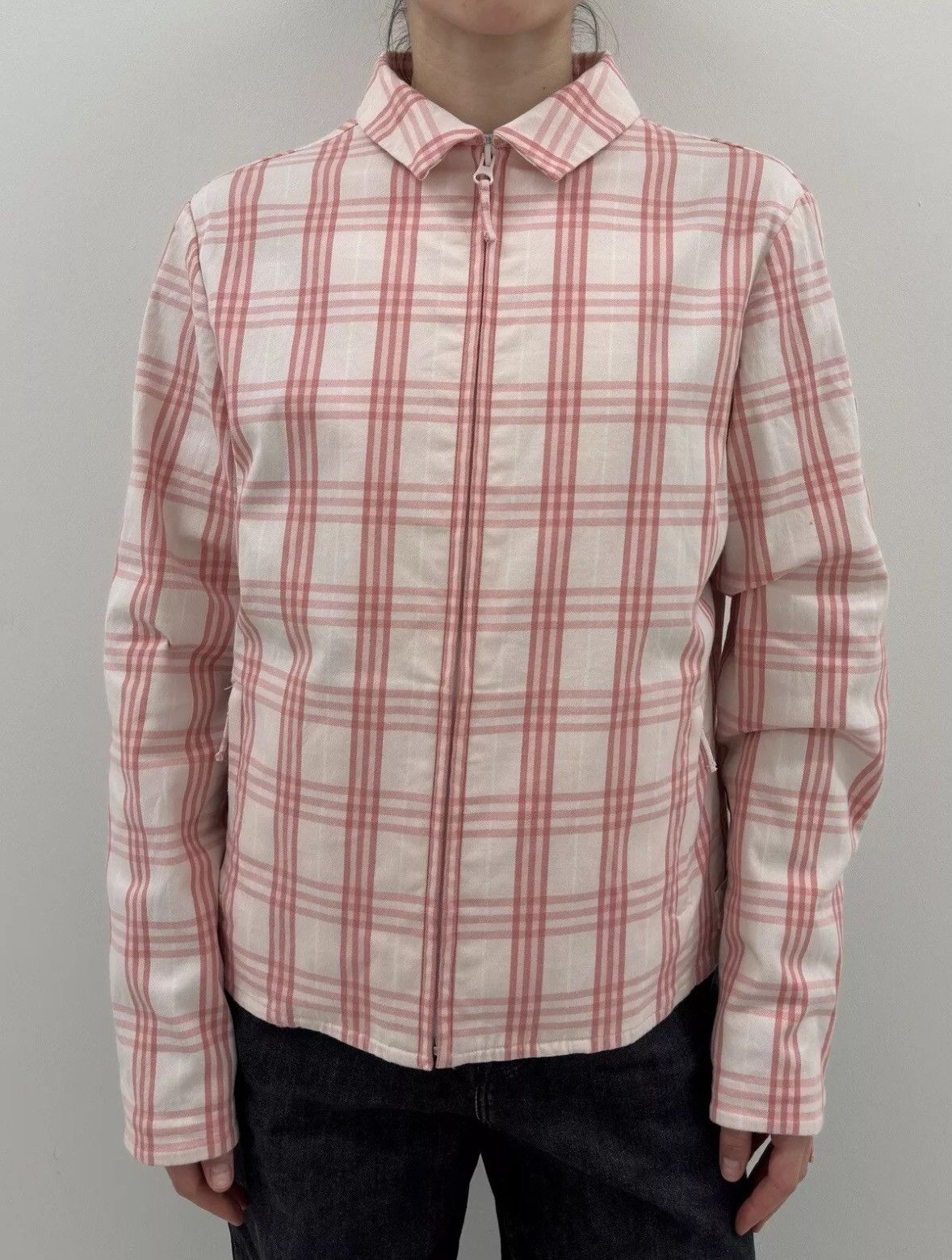 Burberry Vintage Burberry Golf Nova Check Cotton Jacket Pink Zip Size M / US 6-8 / IT 42-44 - 4 Thumbnail