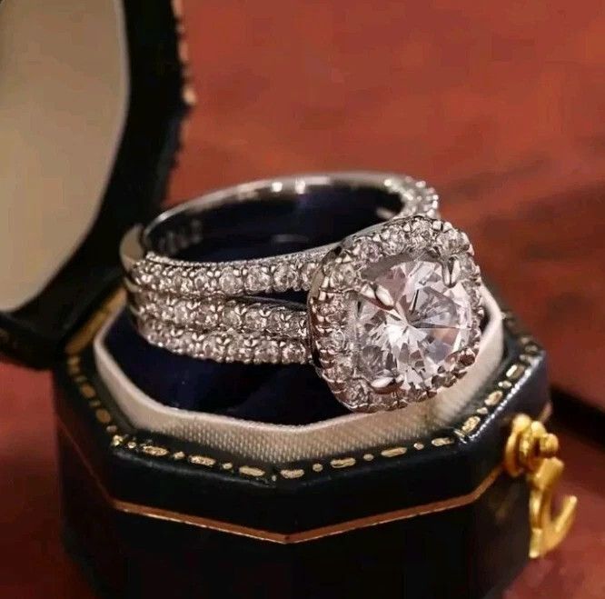 Other Silver Cubic Zirconia Luxury Ring Engagement Size 7 Size ONE SIZE - 3 Thumbnail