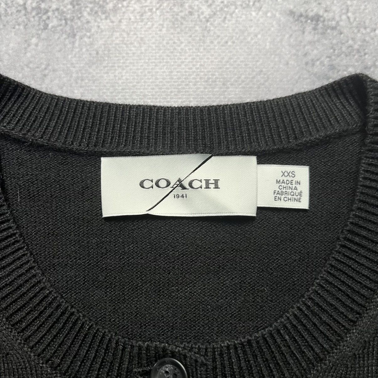 Coach Coach Black Cardigan Sweater Streetwear Luxury Designer Size XXS / US 00 / IT 34 - 5 Thumbnail