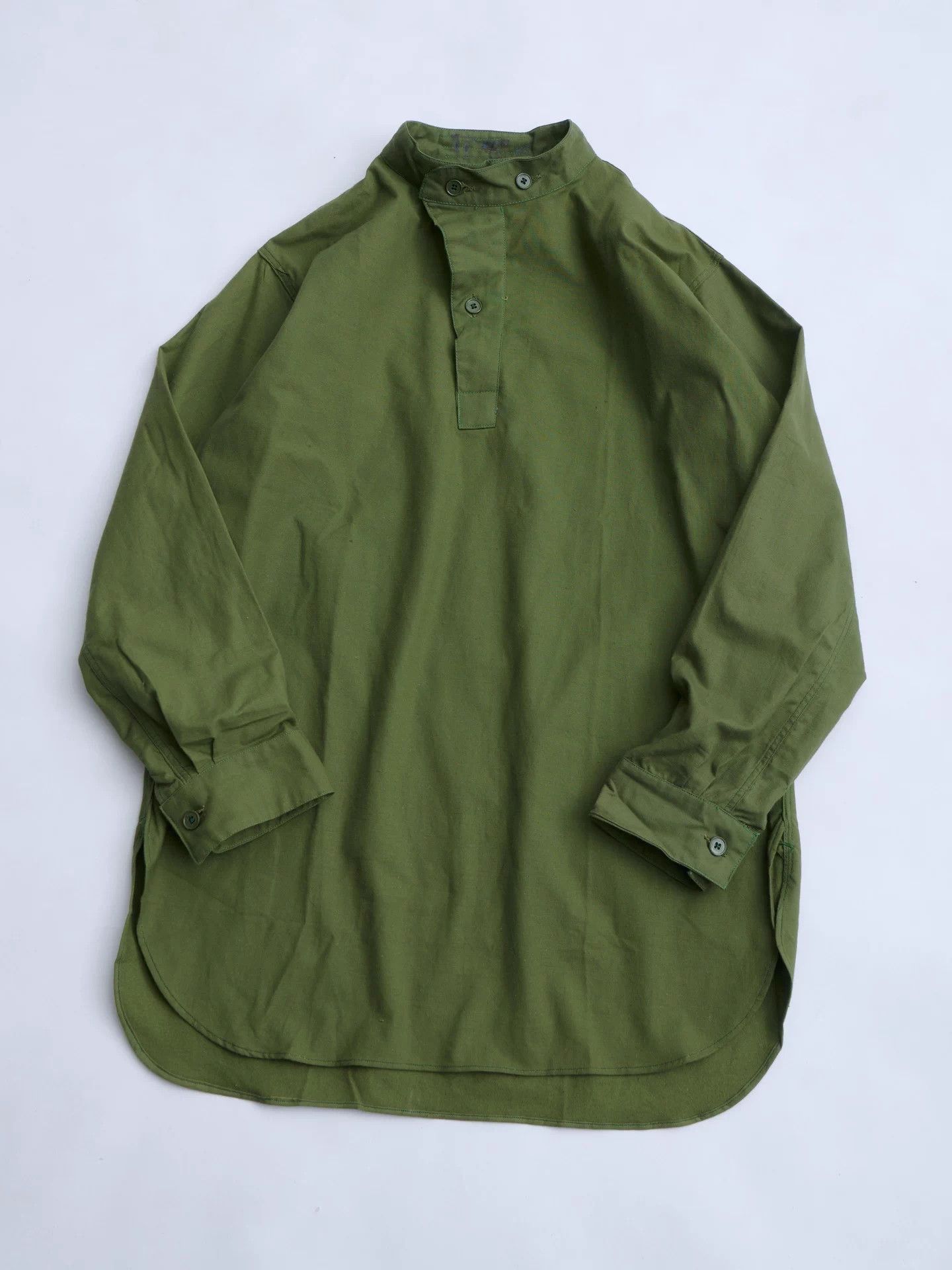 Other SWEDISH ARMY M55 Pullover 55 Early Collarless Green Size US XL / EU 56 / 4 - 7 Thumbnail