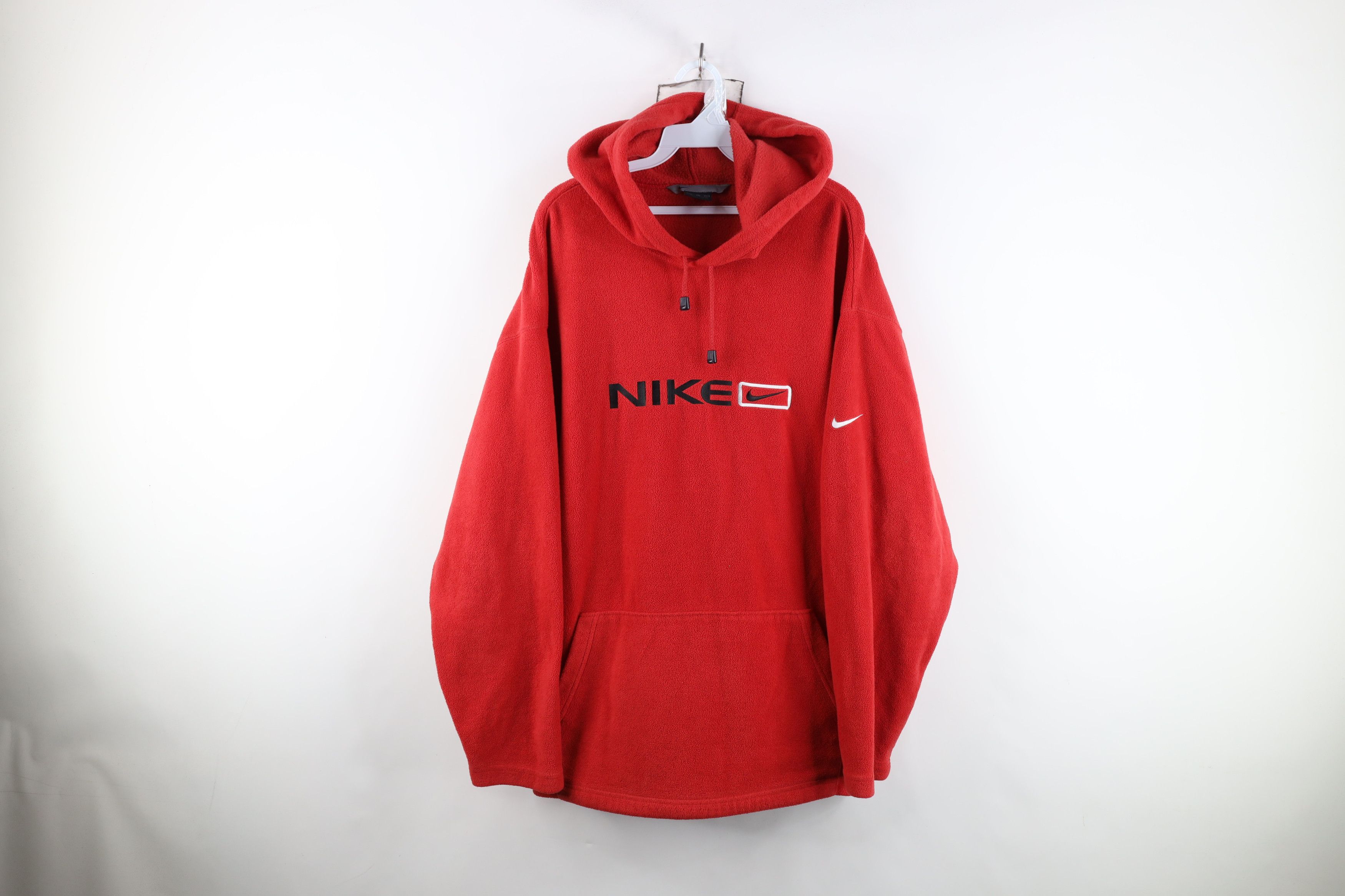 Nike Vintage Nike Travis Scott Center Swoosh Fleece Hoodie Red Size US XXL / EU 58 / 5 - 1 Thumbnail