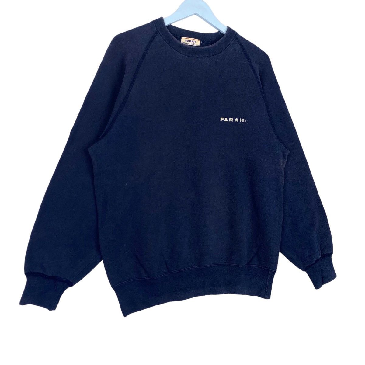 Farah × Vintage Vintage Farah Small Embroidered Logo Crewneck Sweatshirt Size L / US 10 / IT 46 - 3 Thumbnail
