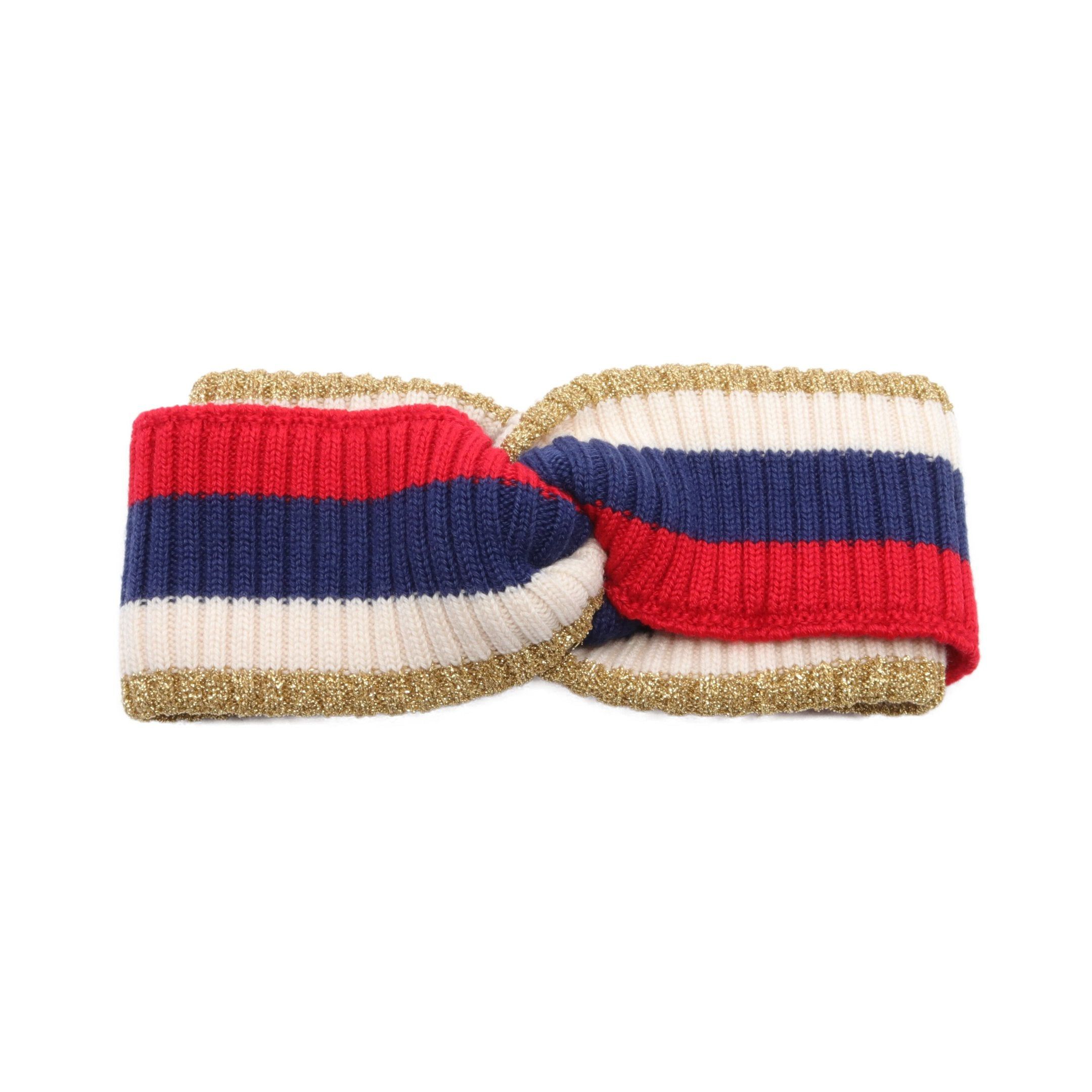 Gucci Gucci Hair Band Accessory Wool Navy Multicolor Size ONE SIZE - 1 Thumbnail