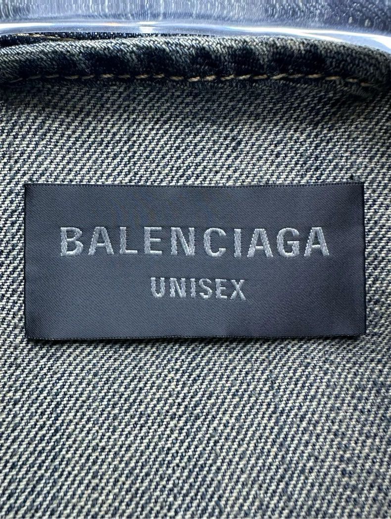 Balenciaga Balenciaga Double b printed unicorn arm denim jacket Size US XS / EU 42 / 0 - 3 Thumbnail