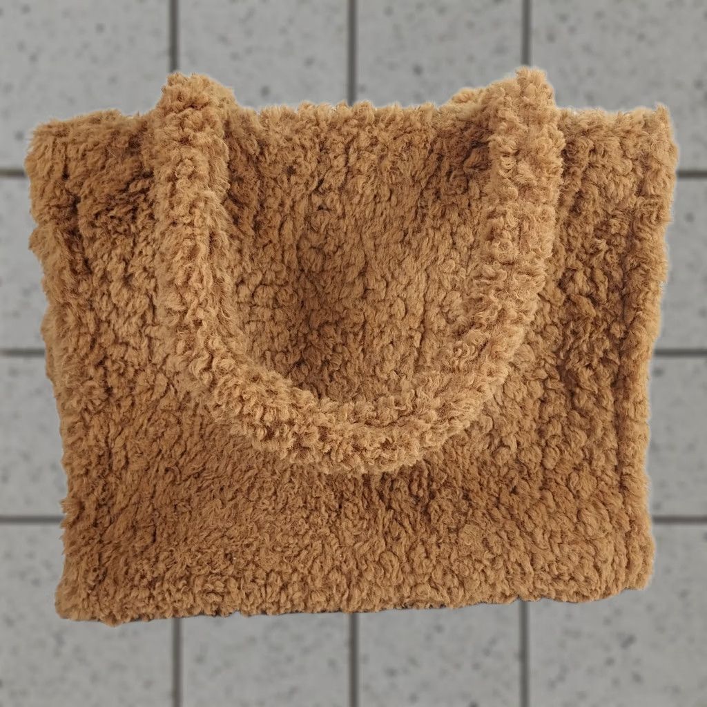 Vintage A New Day Camel Faux Fur Large Tote Shoulder Bag Ladies Womens Size ONE SIZE - 1 Thumbnail