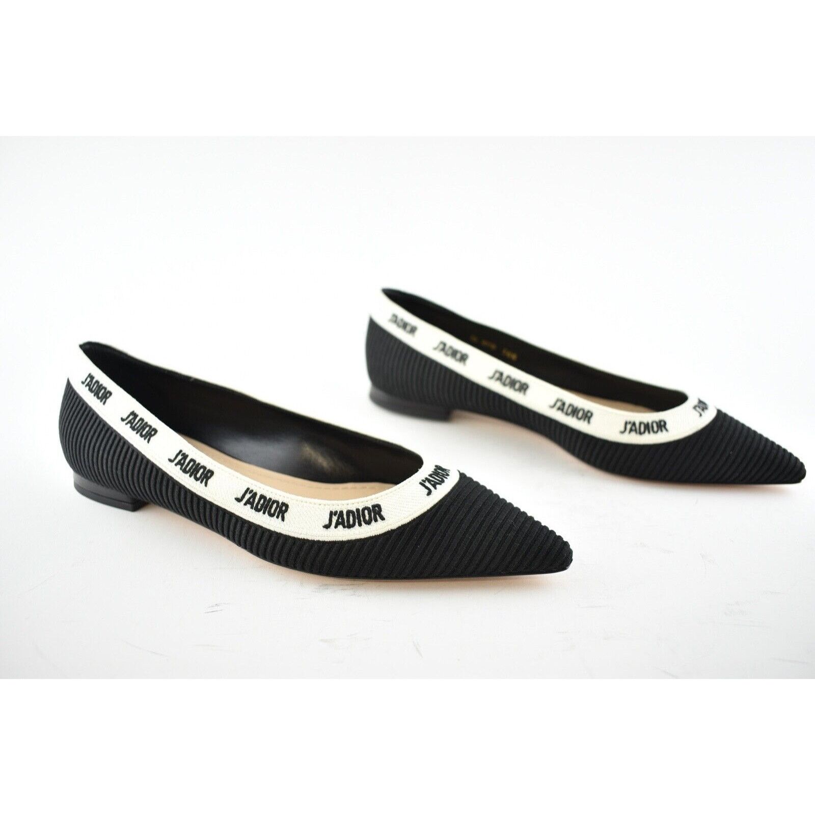 Dior J'adior Ribbon Logo Embroidered Ballet Ballerina Flat 38.5 Size US 8.5 / IT 38.5 - 4 Thumbnail