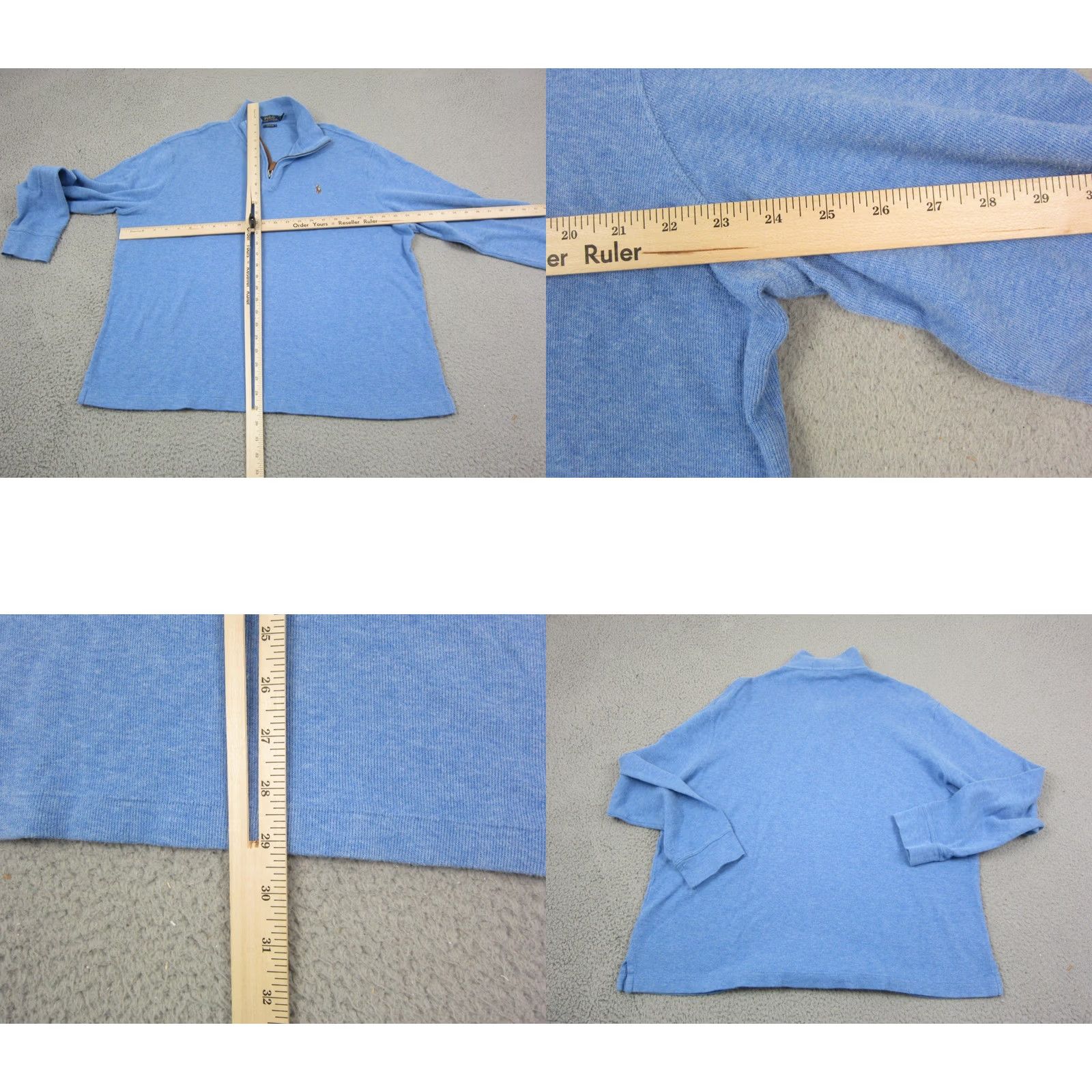 Polo Ralph Lauren Polo Ralph Lauren Sweatshirt Mens XL Blue Flesh Pony Estate Rib Soft 90s Size US XL / EU 56 / 4 - 8 Thumbnail