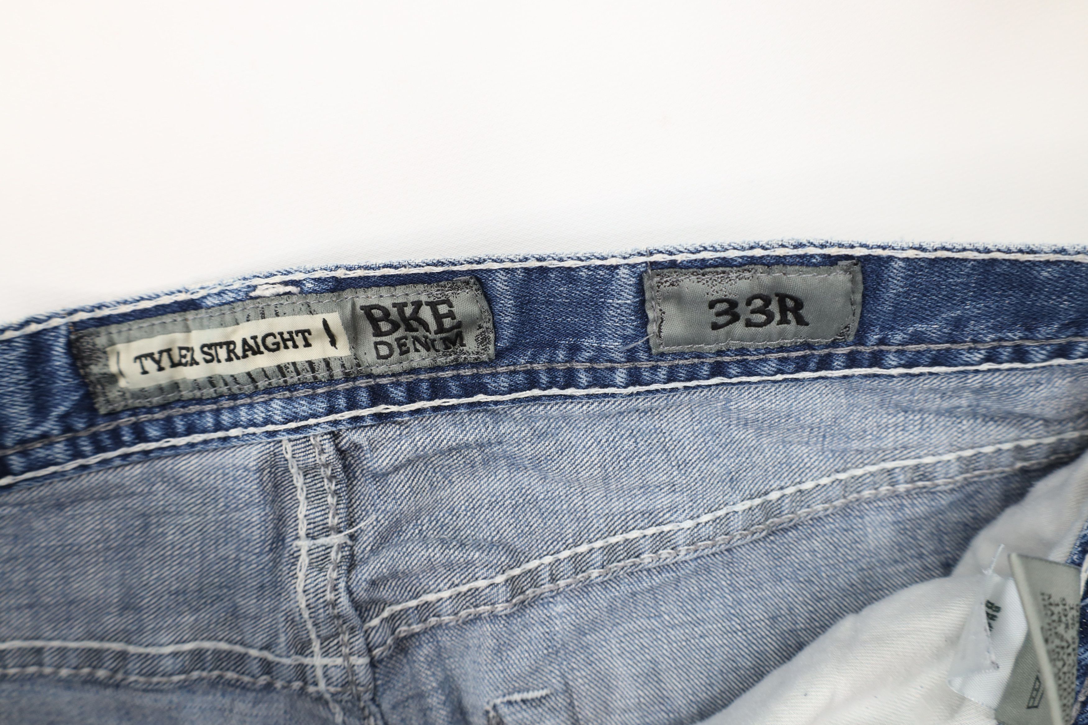 Vintage Buckle BKE Stitch Stretch Tyler Straight Leg Denim Jeans Size US 33 - 10 Thumbnail