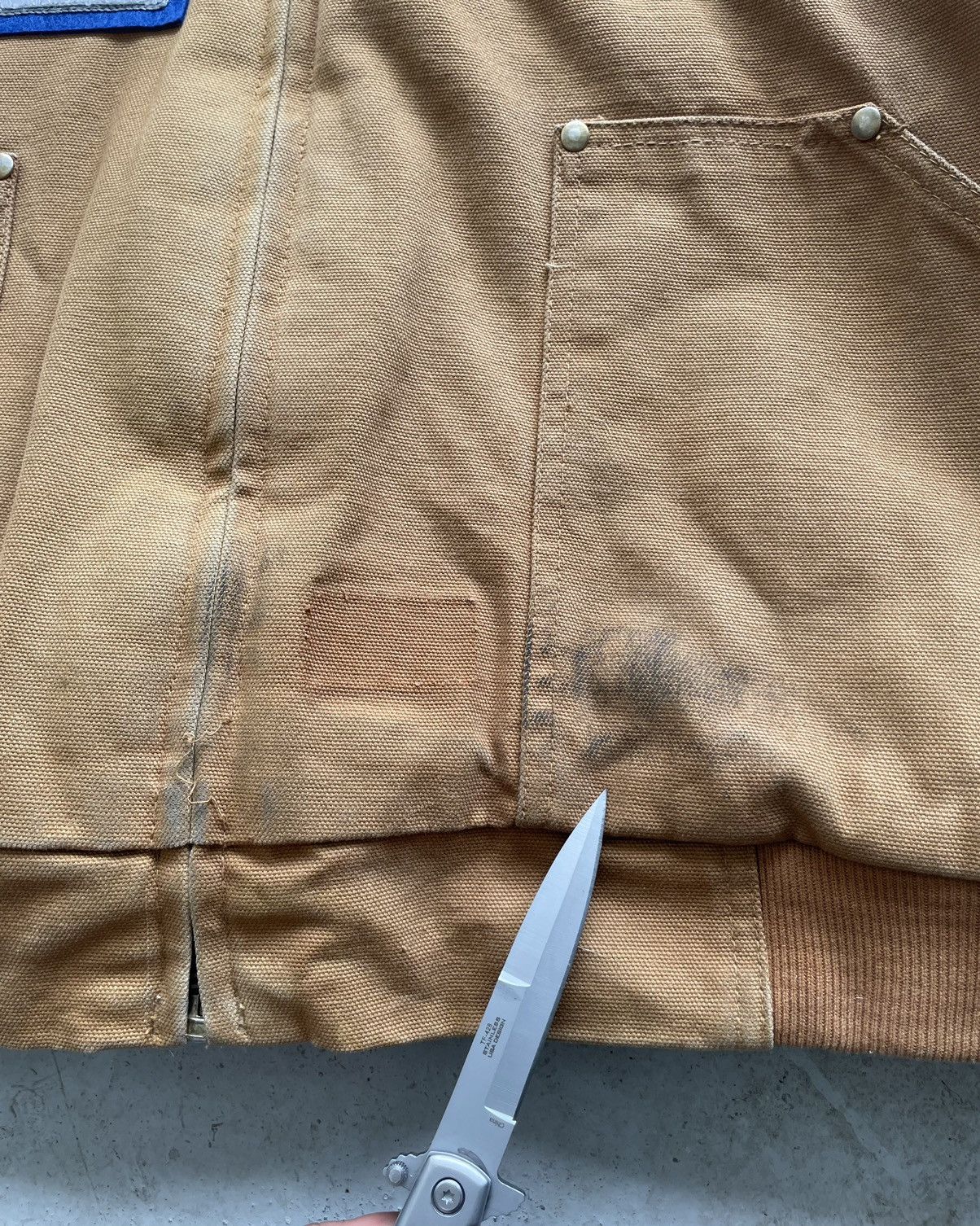 Carhartt × Vintage Crazy Rare Vintage Boxy Patchwork Carhartt Style Work Jacket Size US L / EU 52-54 / 3 - 10 Thumbnail