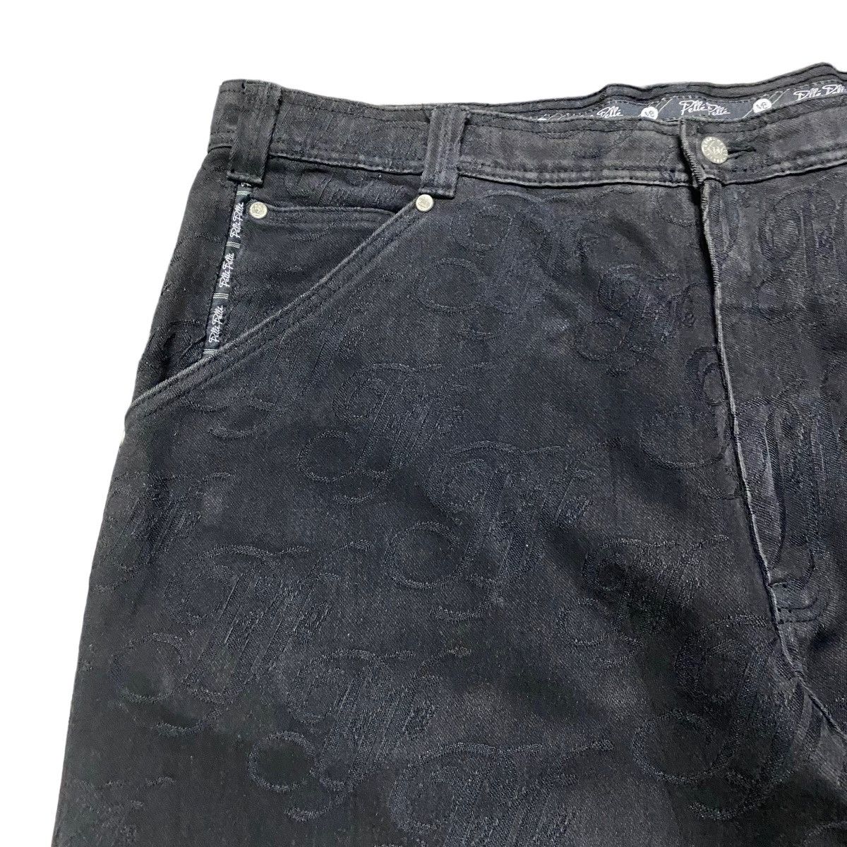 Marc Buchanan Vintage Pelle Pelle Monogram Denim Baggy Pants Size US 44 / EU 60 - 4 Thumbnail