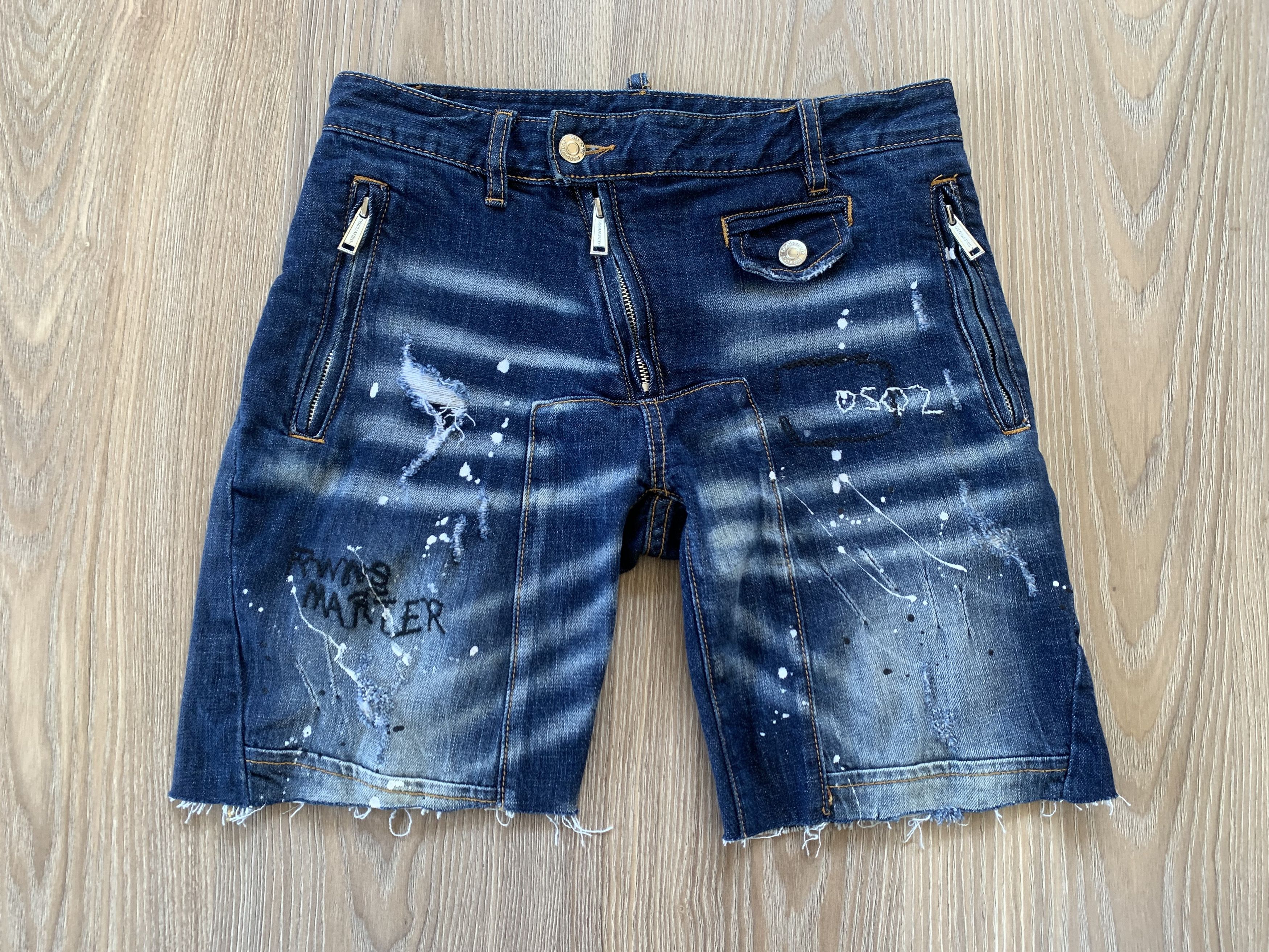 Dsquared2 Rare Dsquared2 Distressed Denim Shorts Size US 30 / EU 46 - 2 Thumbnail