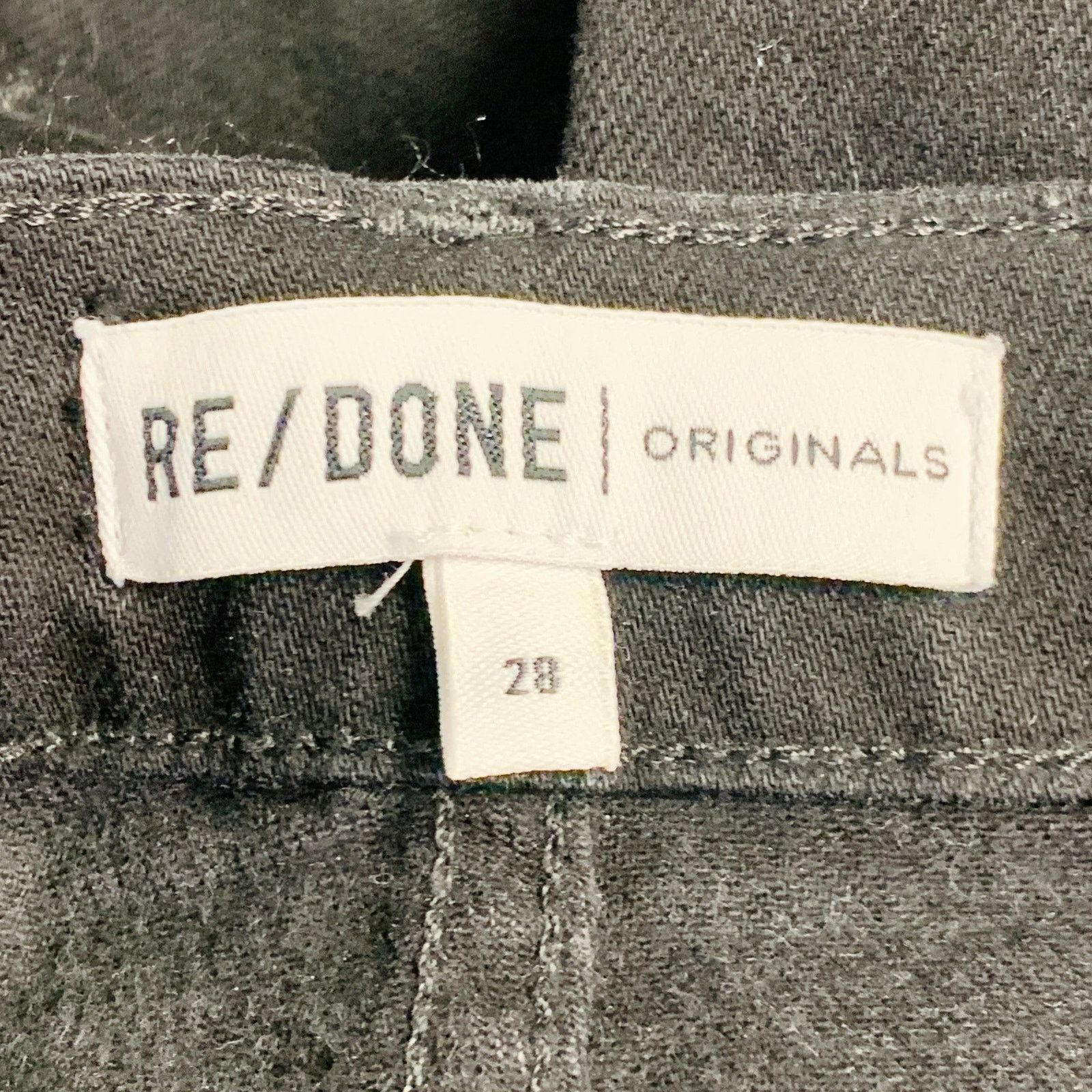 RE/DONE RE/DONE 28 Black Cotton Blend Distressed High Waisted Jeans Size 28" / US 6 / IT 42 - 4 Thumbnail