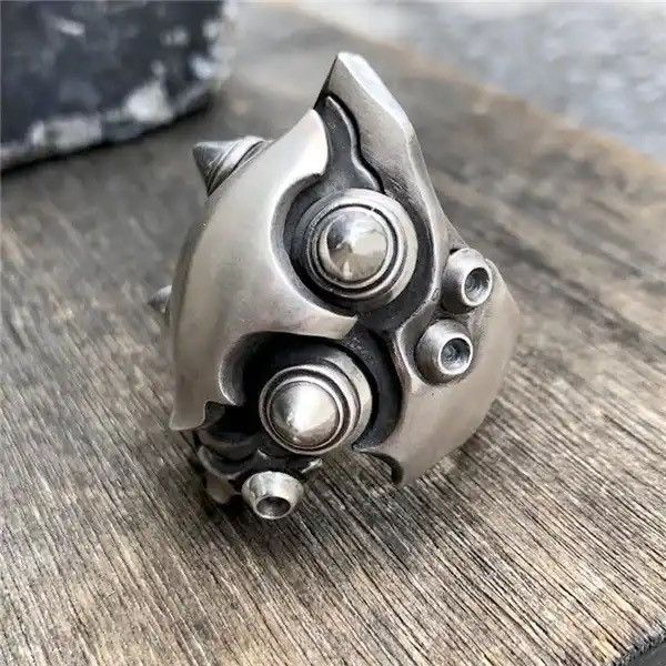 Jewelry Metal Alien Mecha Resizeable Rings Size ONE SIZE - 5 Thumbnail