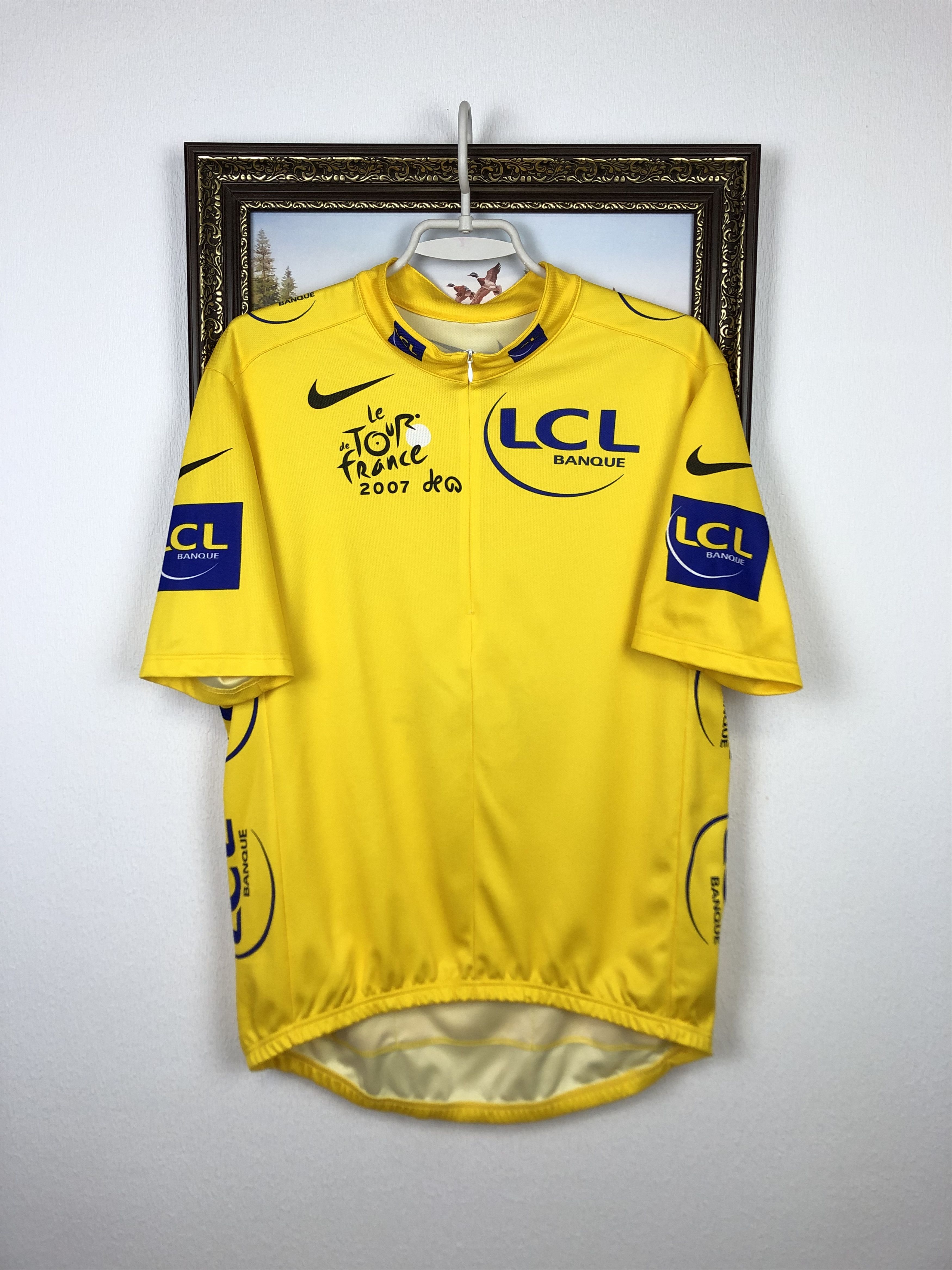 Nike Vintage Nike Banque Cycling Shirt Tour de France 2007 Jersey Size US L / EU 52-54 / 3 - 1 Thumbnail