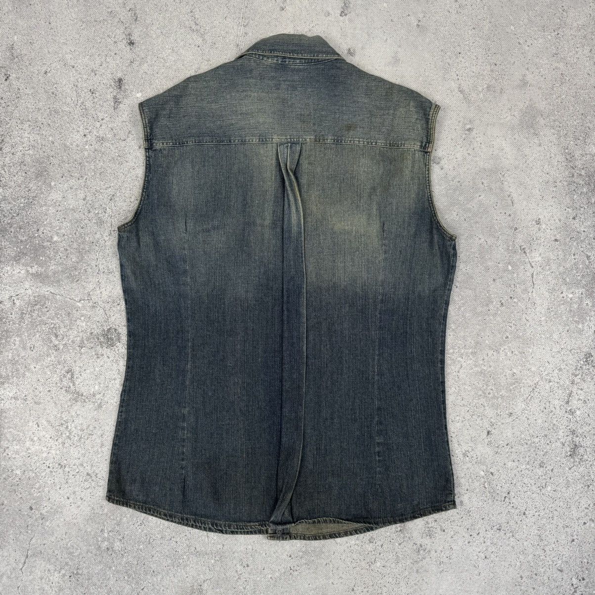 Dolce & Gabbana × Vintage Vintage Dolce & Gabbana Distressed Denim Shirt Vest Size US M / EU 48-50 / 2 - 10 Thumbnail