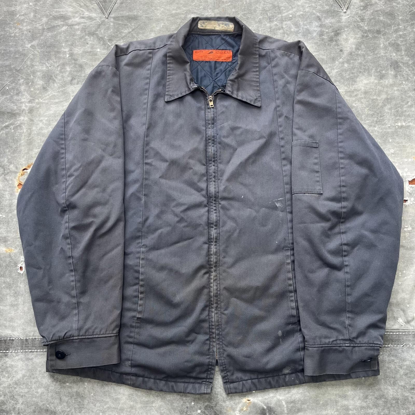 Vintage Vintage Red Kap Faded Distressed Work Mechanic Bomber Jacket Size US XL / EU 56 / 4 - 1 Thumbnail