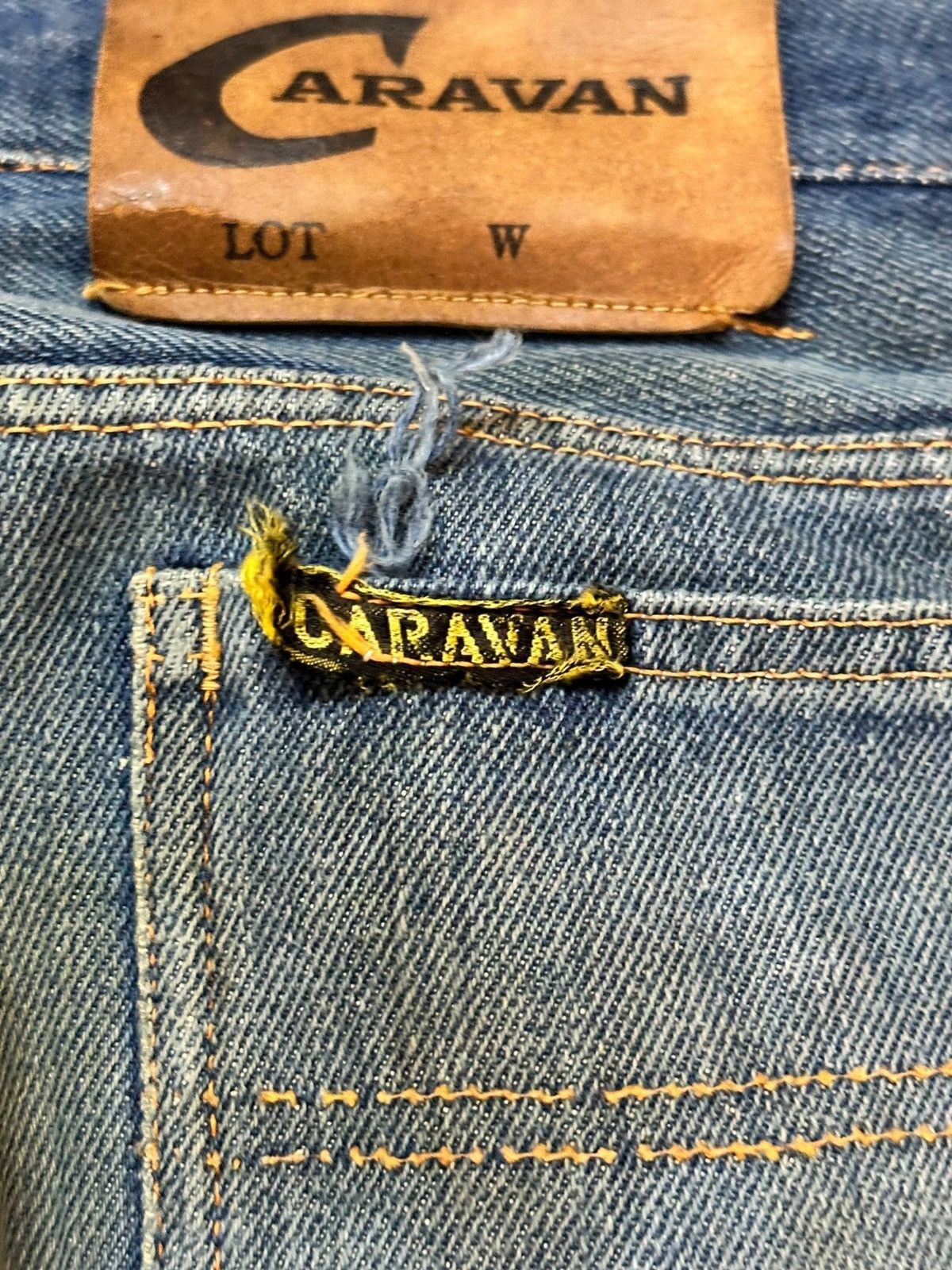 go slow caravan Vintage Caravan Flare Bell Bottom Mudwash Denim Size US 31 - 6 Thumbnail
