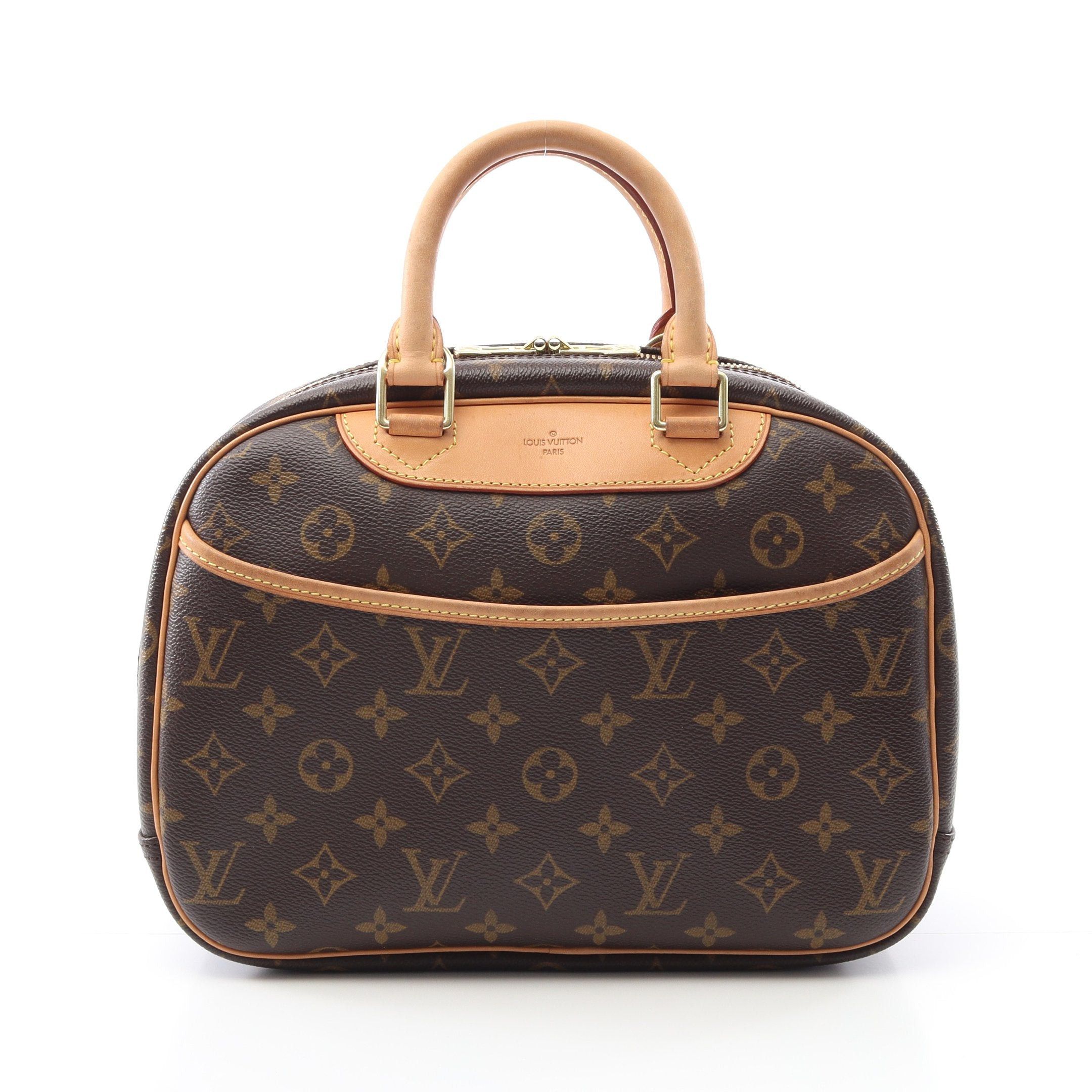Louis Vuitton Louis Vuitton Trouville Monogram Handbag Leather Brown Size ONE SIZE - 1 Thumbnail