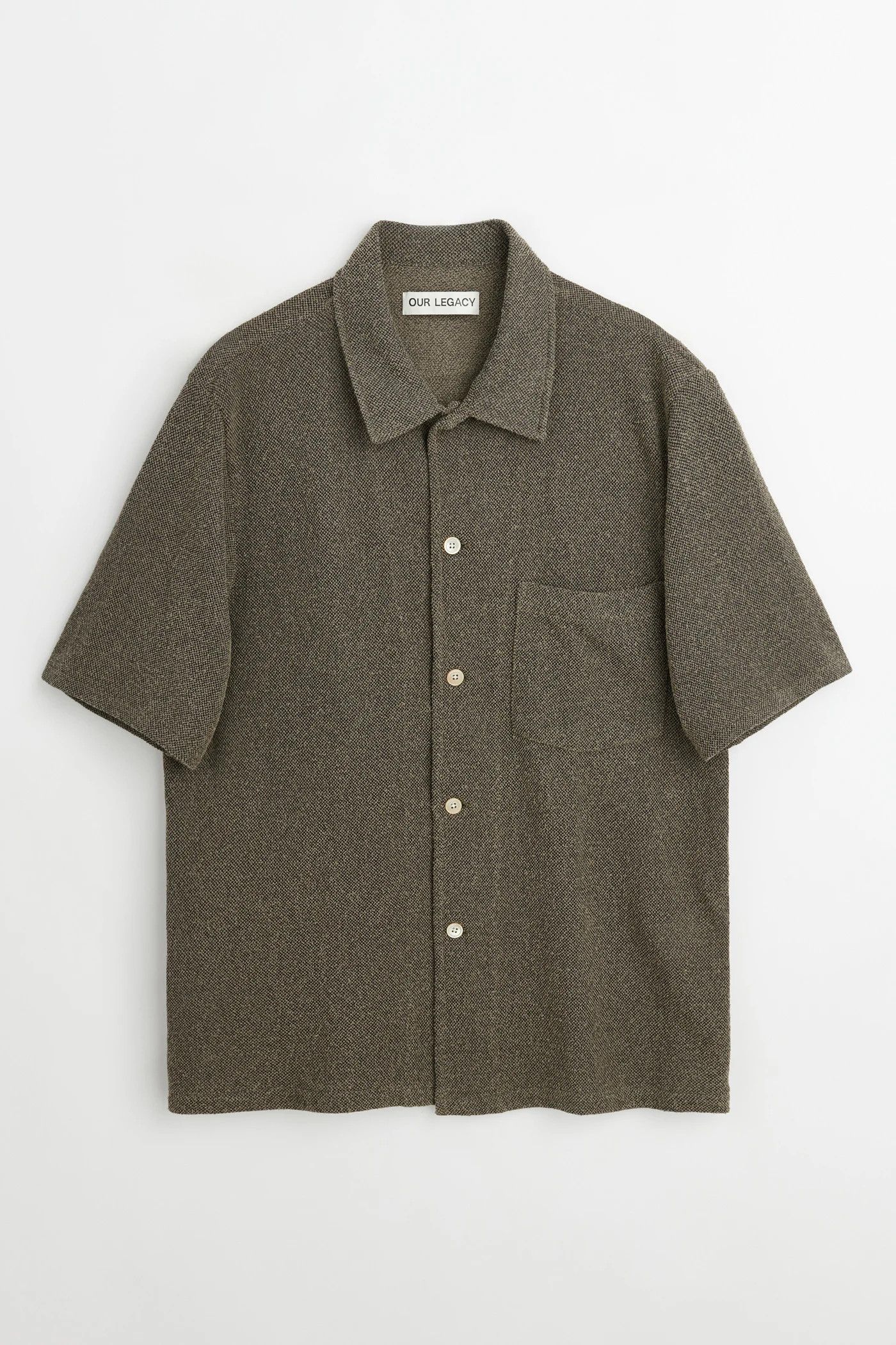 Our Legacy BOX SHIRT Olive Boucle shirt 46 | Grailed