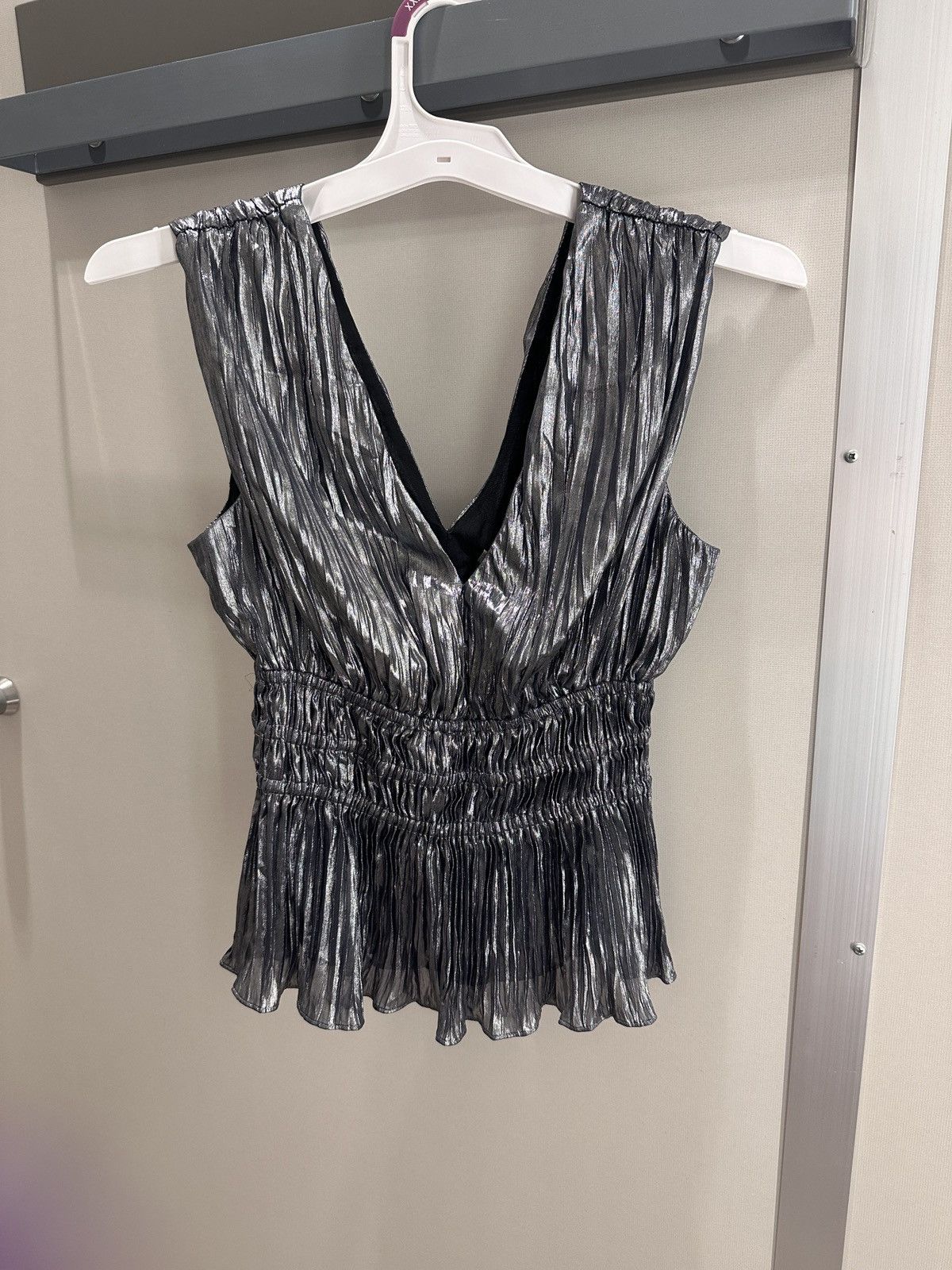 Ramy Brook NWT Ramy brook Metallic Grey exclusive Burgam top/S Size XS / US 0-2 / IT 36-38 - 5 Thumbnail