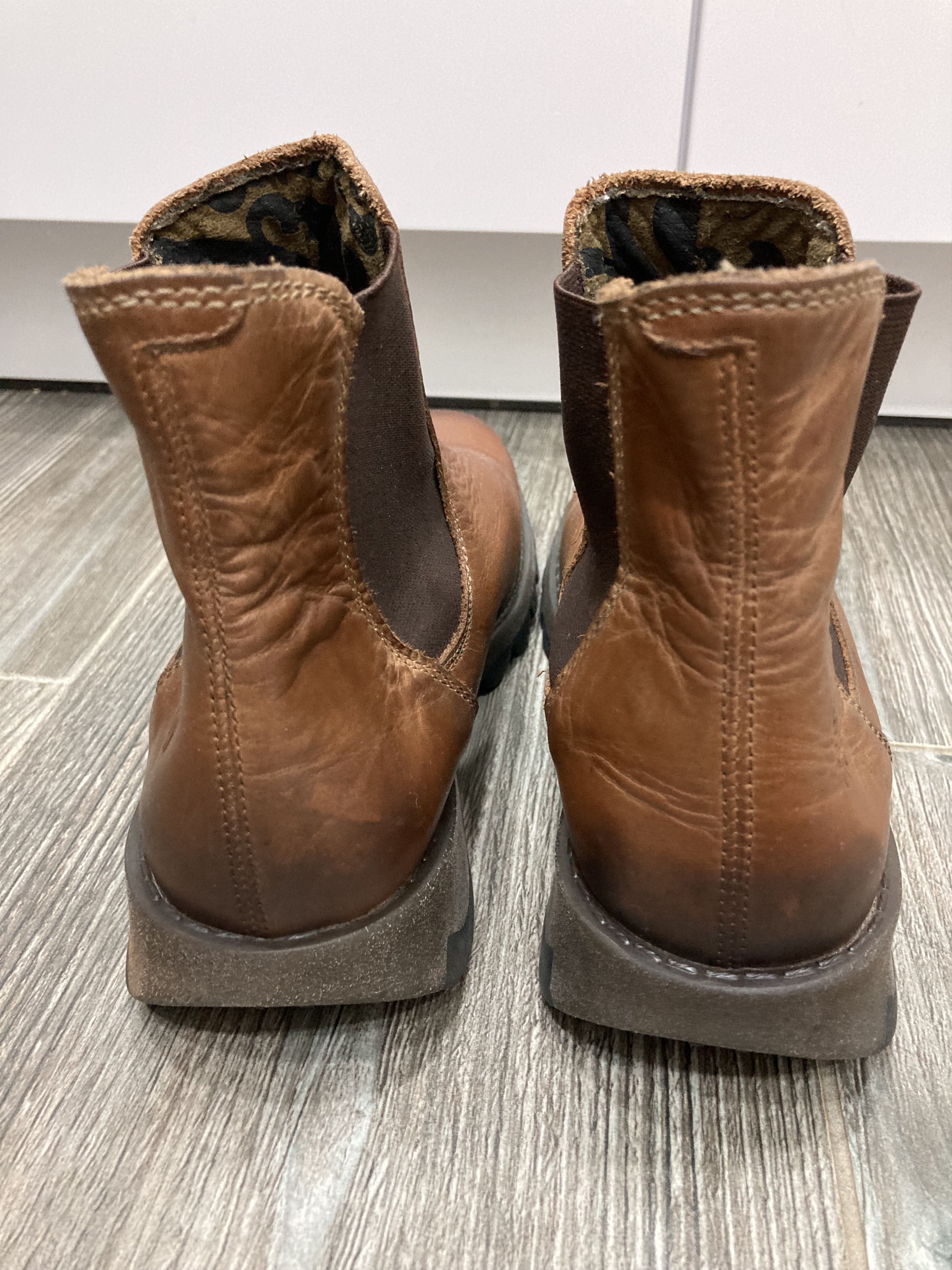 Fly London Fly London Camel Boots Chelsea Leather Ankle Casual Wedge Size US 9 / IT 39 - 3 Thumbnail