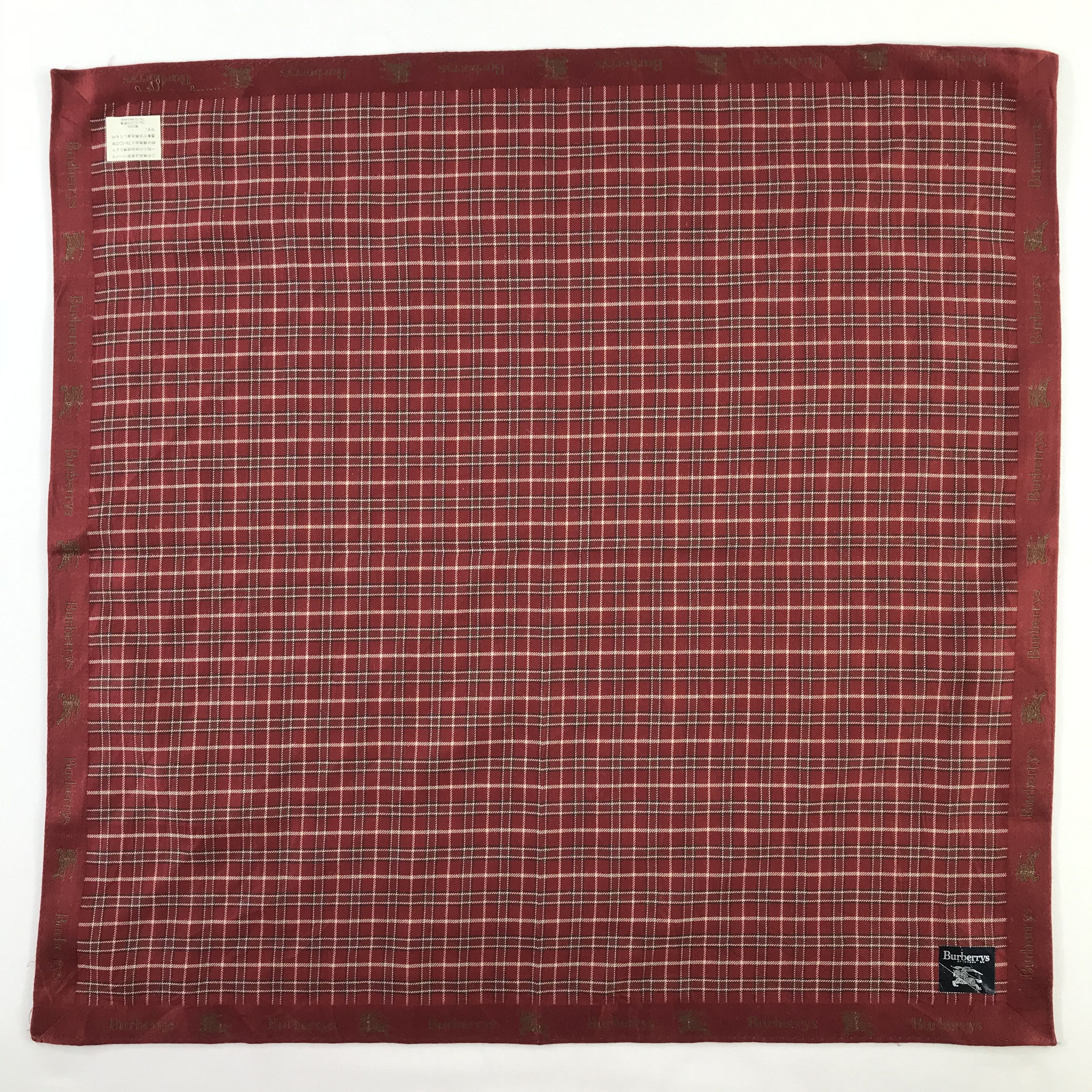 Burberry × Vintage Burberry Bandana / Handkerchief / Neckerchief - S854 Size ONE SIZE - 1 Thumbnail