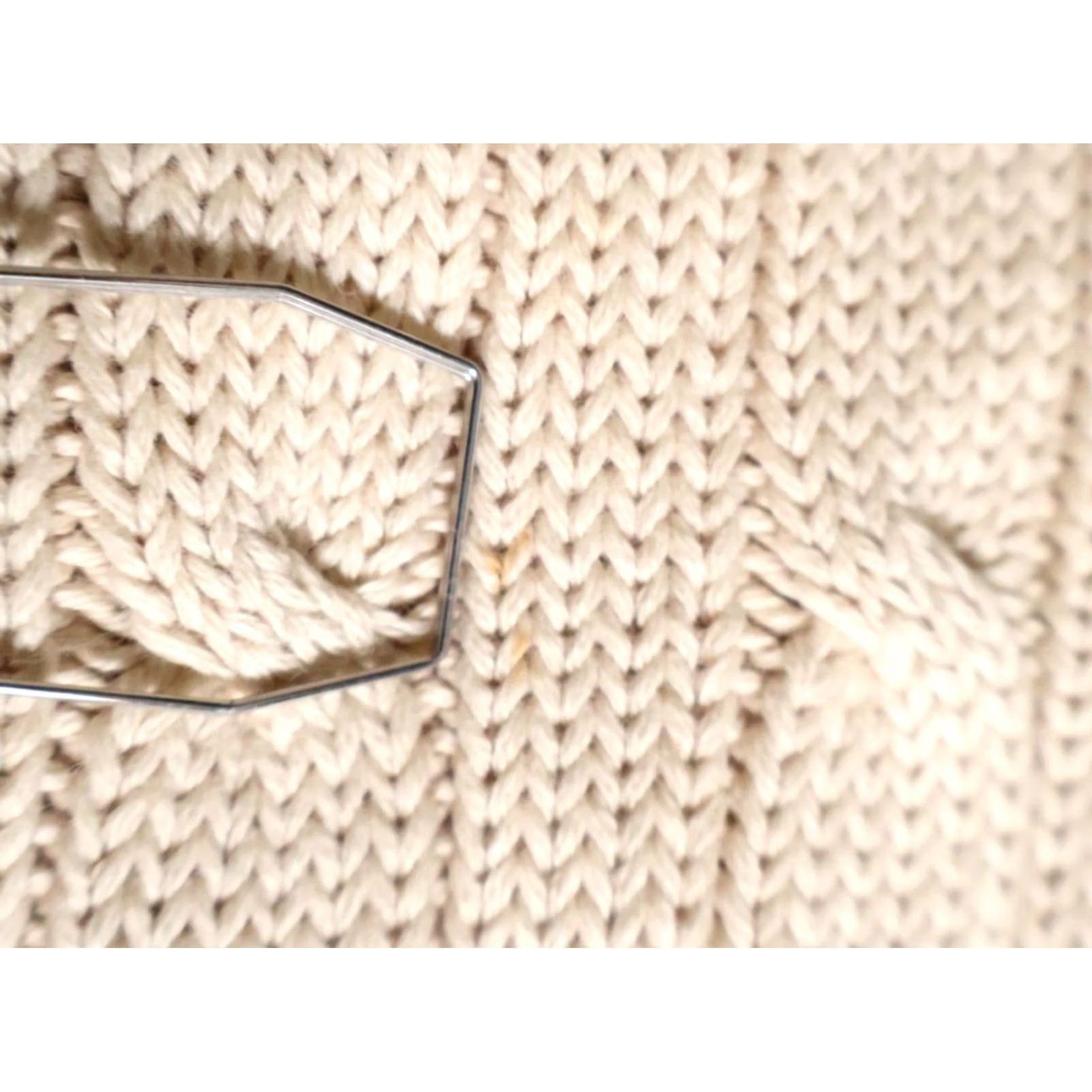 Polo Ralph Lauren VINTAGE Polo Ralph Lauren Sweater Shirt Mens XL Beige Cable Knit Cotton V-Neck Heavyweight Size US XL / EU 56 / 4 - 4 Thumbnail