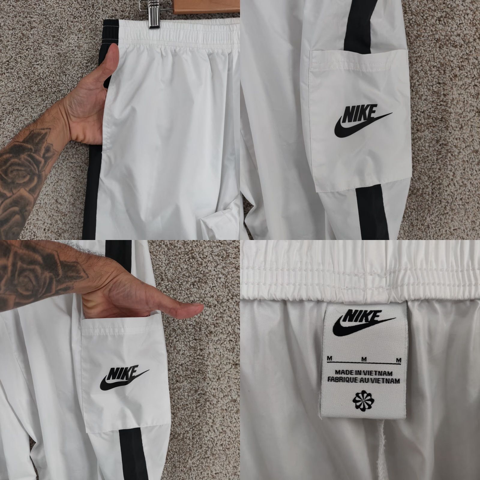 Nike Nike Yoga Jogger Pants Women's M White Windbreaker Gym Training Clothing Size 32" / US 10 / IT 46 - 8 Thumbnail