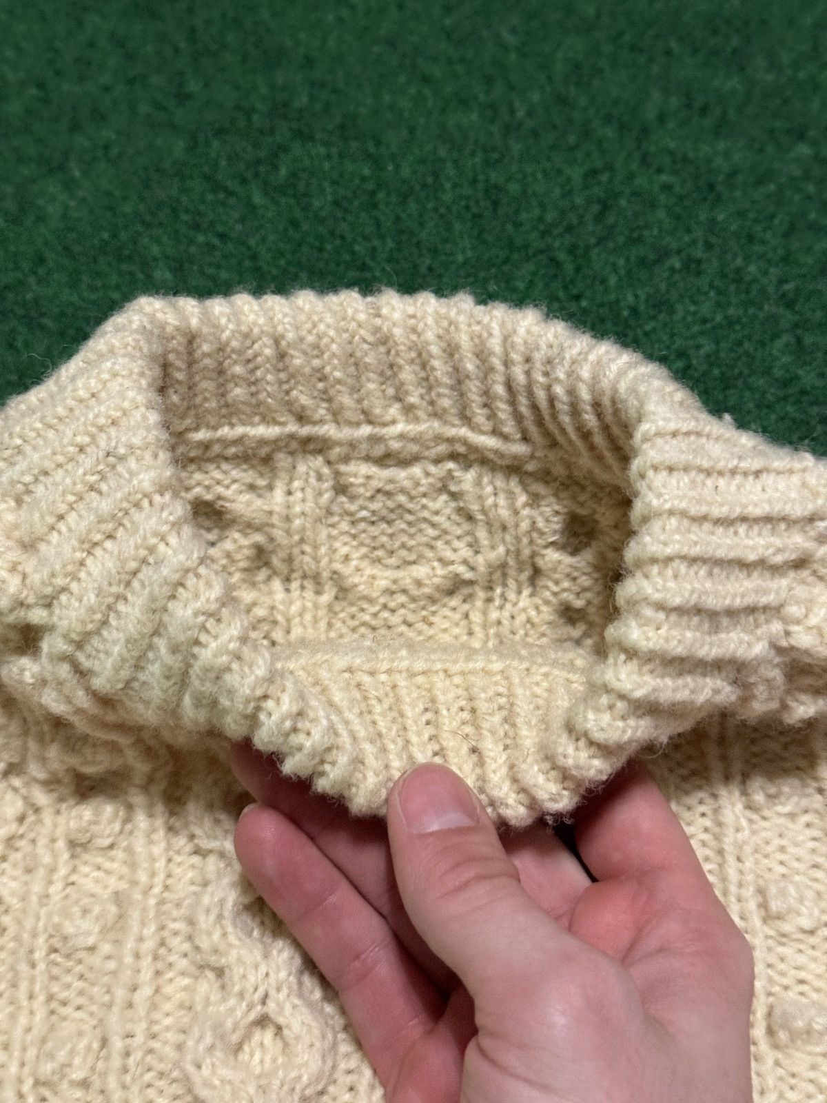 Vintage True Vintage Fisherman Cable Knit Sweater 17x23 Wool Size XS / US 0-2 / IT 36-38 - 5 Thumbnail