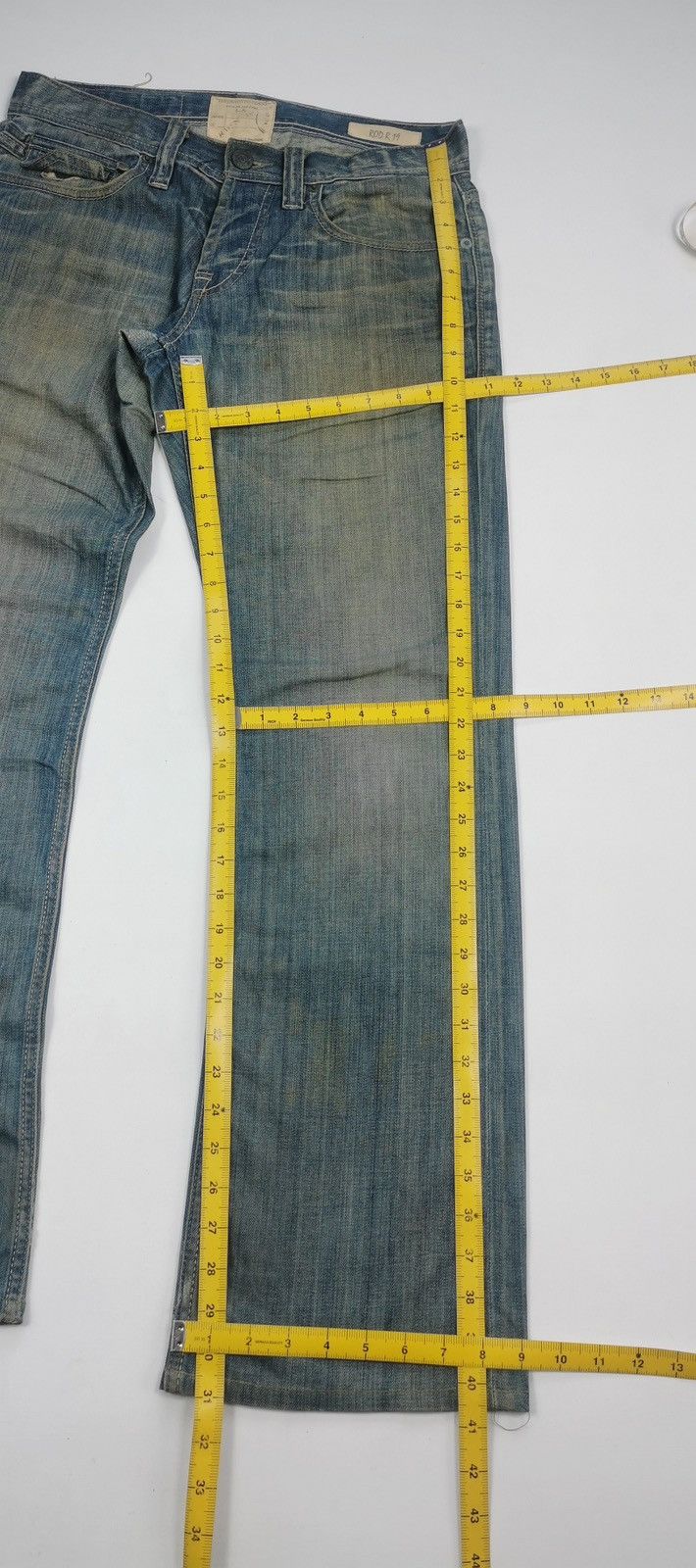 Vintage Bootcut Taverniti ROD R 19 Distressed Denim Jeans Size US 32 / EU 48 - 17 Thumbnail