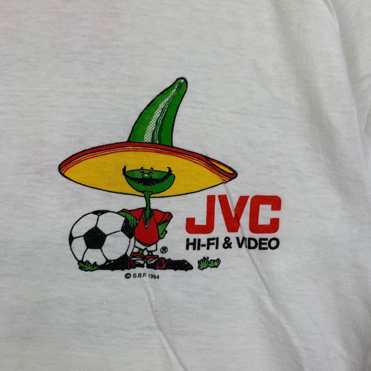 Vintage Vintage 80s JVC WORLD CUP 1986 Mexico Memorabilia Tshirt Size US S / EU 44-46 / 1 - 5 Thumbnail