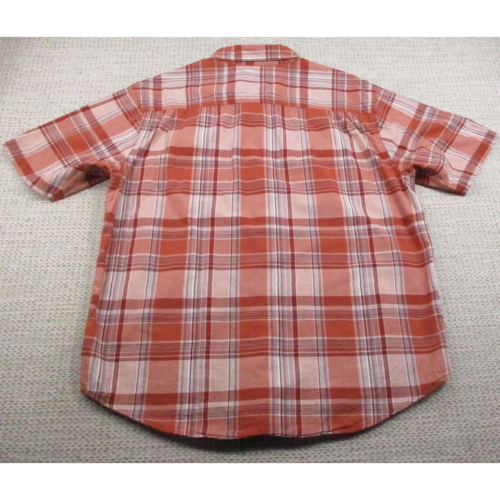 Vintage Wolverine Shirt Mens Large Orange Plaid Short Sleeve Button-Up Cotton Casual Shirt Size US L / EU 52-54 / 3 - 5 Thumbnail