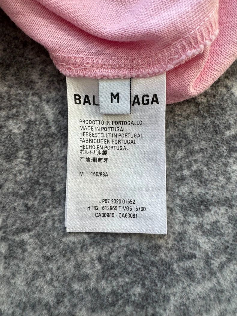 Balenciaga Balenciaga Pink front and back logo short sleeves Size US M / EU 48-50 / 2 - 6 Thumbnail