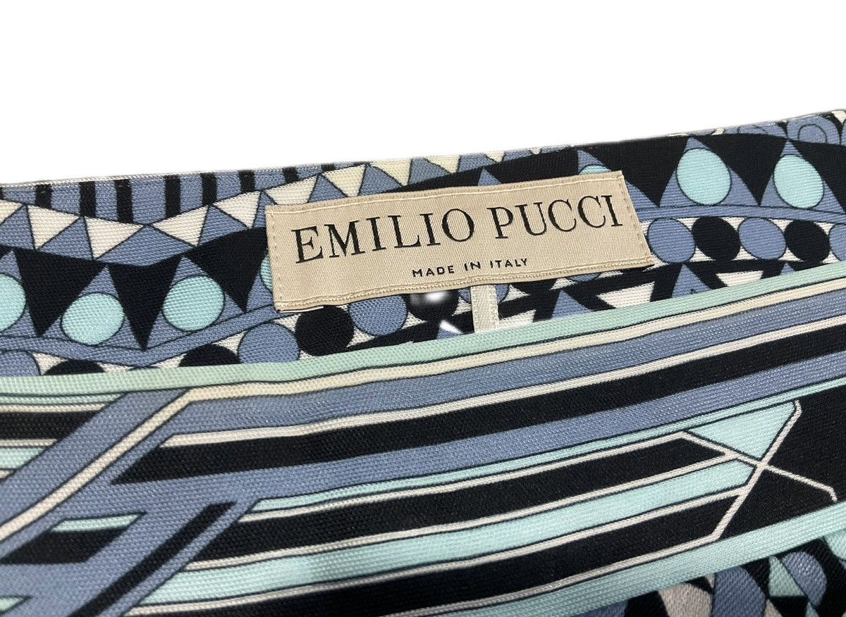 Designer × Emilio Pucci 🔥Rare Vintage Emilio Pucci Iconic Dress Abstract Blue Print Size S / US 4 / IT 40 - 9 Thumbnail