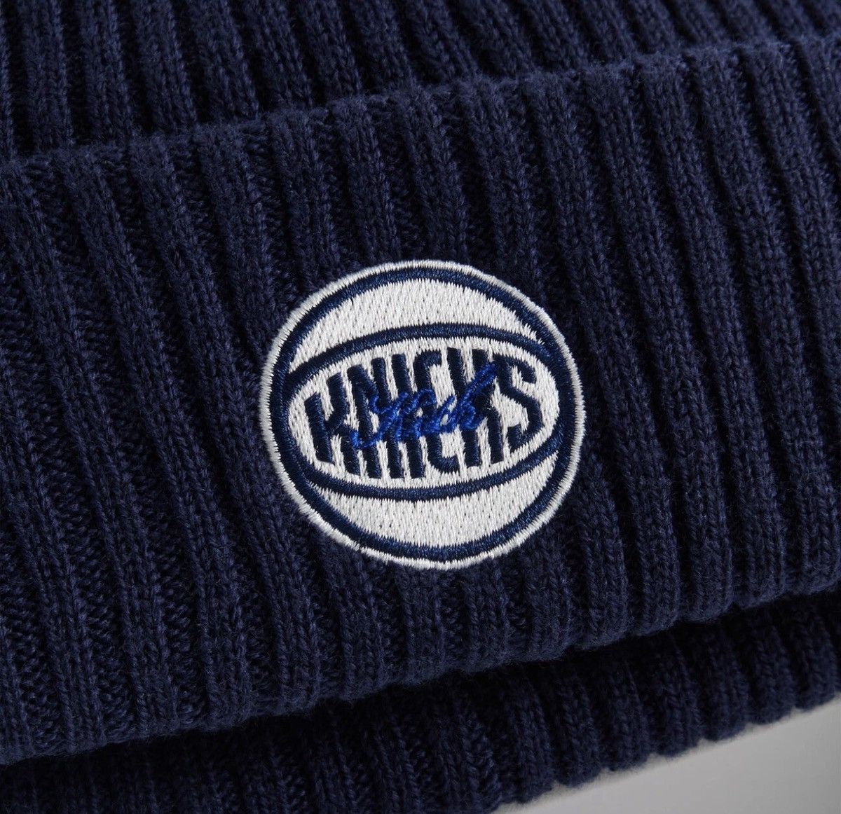 Kith Kith for the New York Knicks Retro Logo Beanie Nocturnal Size ONE SIZE - 4 Thumbnail