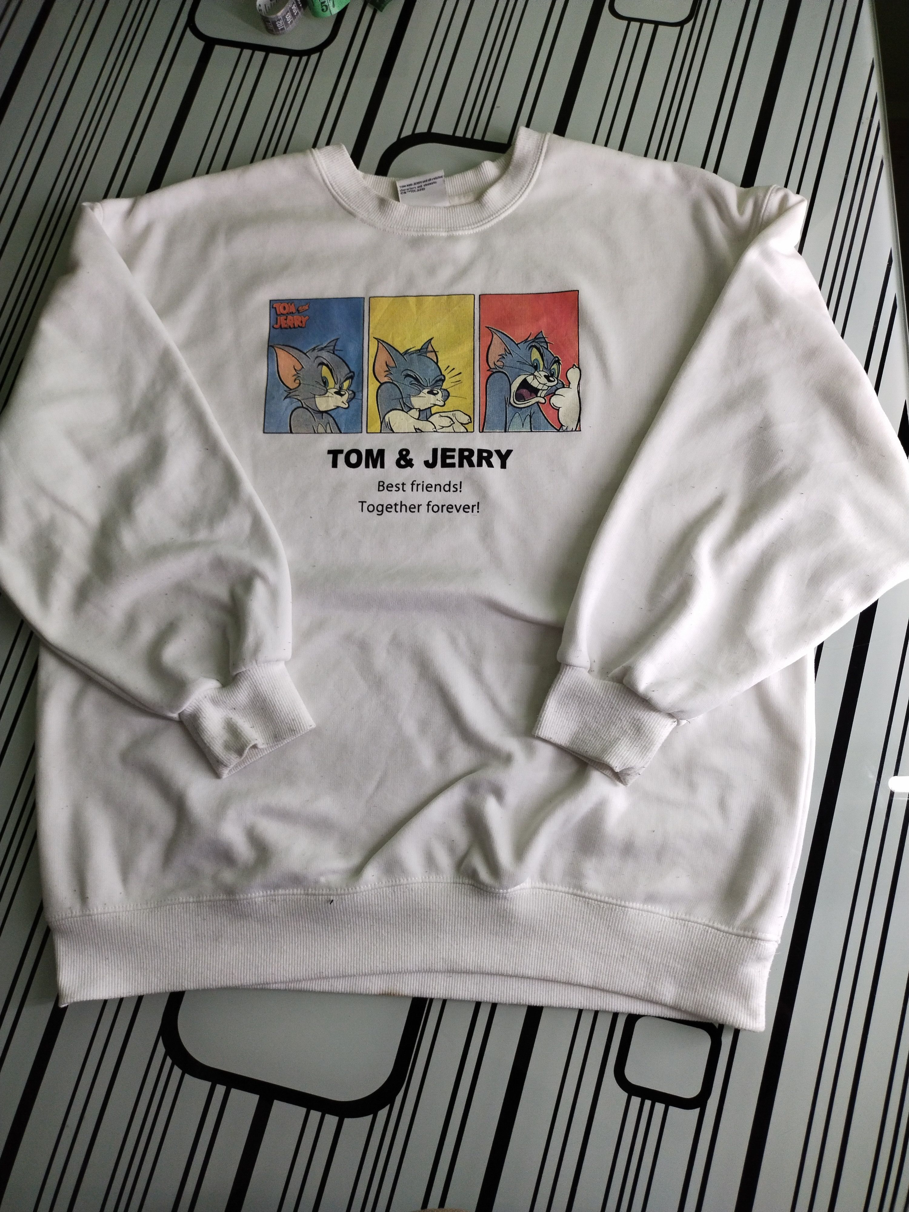 Anime × Vintage × Warner Bros Vtg Tom and Jerry American Animated Sweatshirt Size US M / EU 48-50 / 2 - 2 Thumbnail