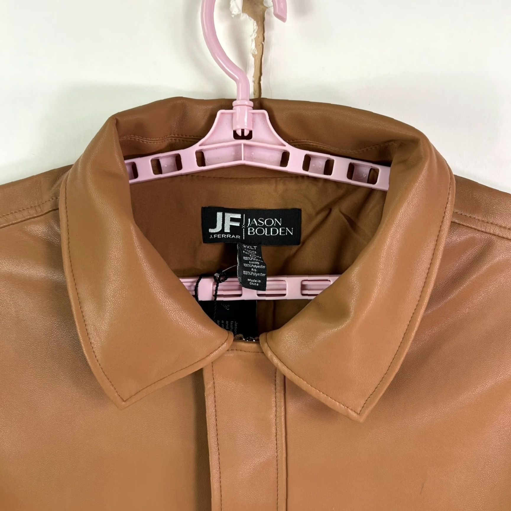 Vintage JF Ferrar Jason Bolden Button-Up Jacket Mens Size 2XLT Caramel Brown NWT Size US XXL / EU 58 / 5 - 3 Thumbnail
