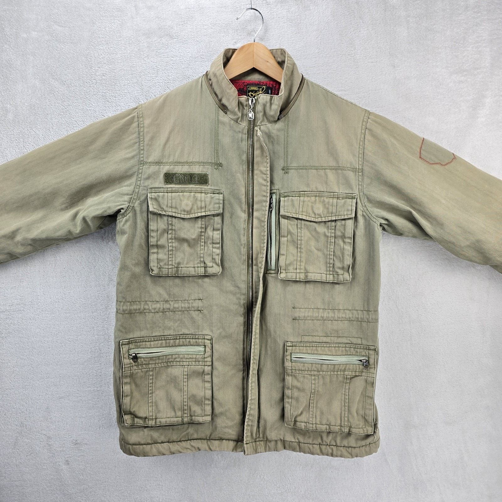 O'Neill Vintage O'Neill Military Jacket Large Sherpa Lined Y2K FLAWS Size US L / EU 52-54 / 3 - 3 Thumbnail
