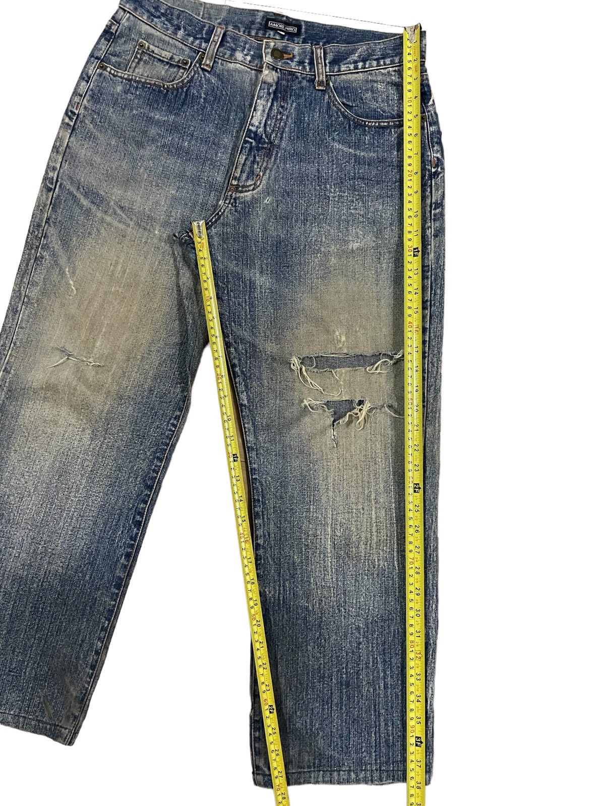 Hysteric Glamour Vintage Japanese Streetwear Ripped Baggy Mud Washed Jeans Size US 32 / EU 48 - 13 Thumbnail