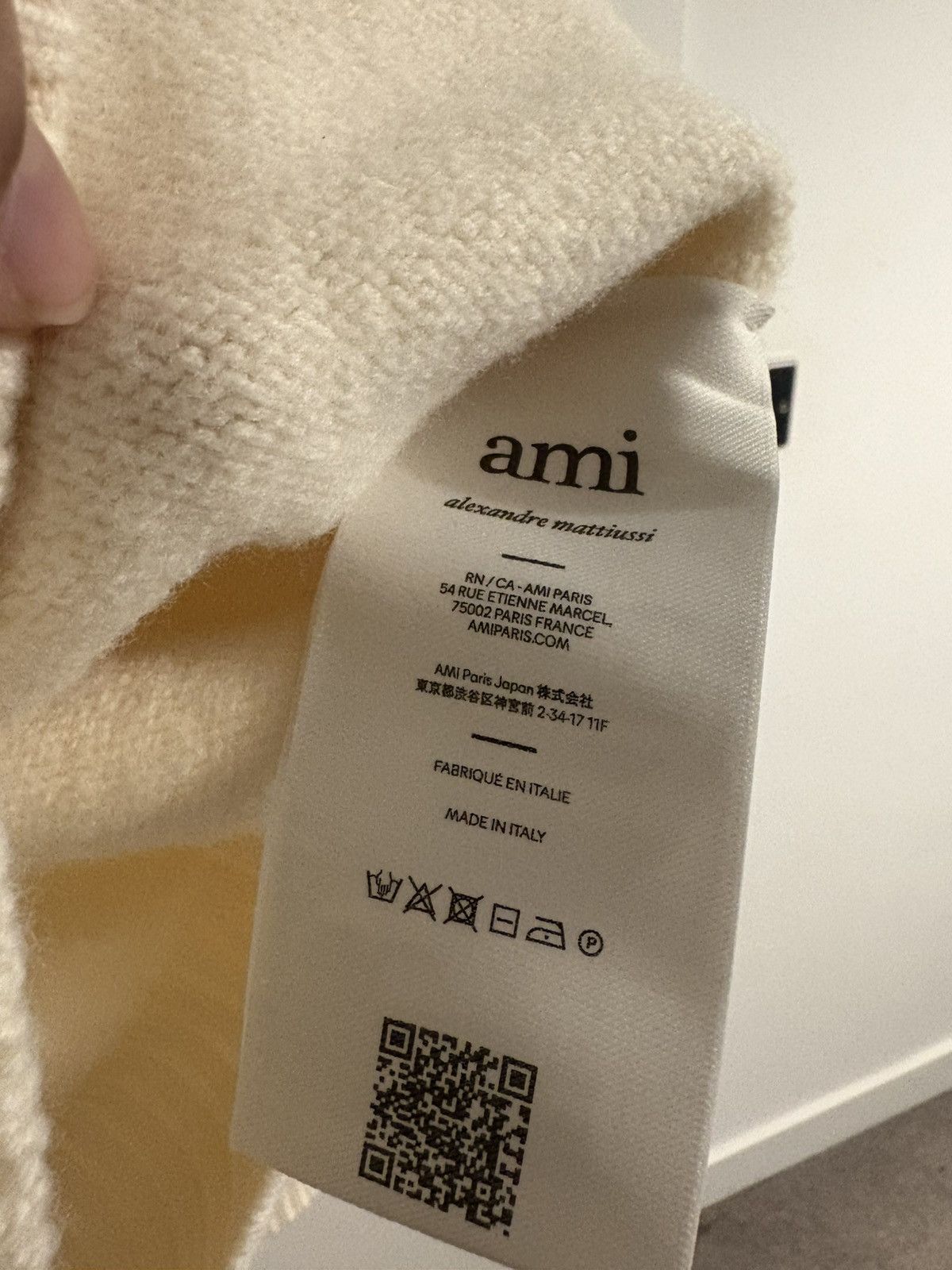 AMI AMI Paris Ami de Coeur Wool Sweater-Off White: Size M – New Size M / US 6-8 / IT 42-44 - 3 Thumbnail