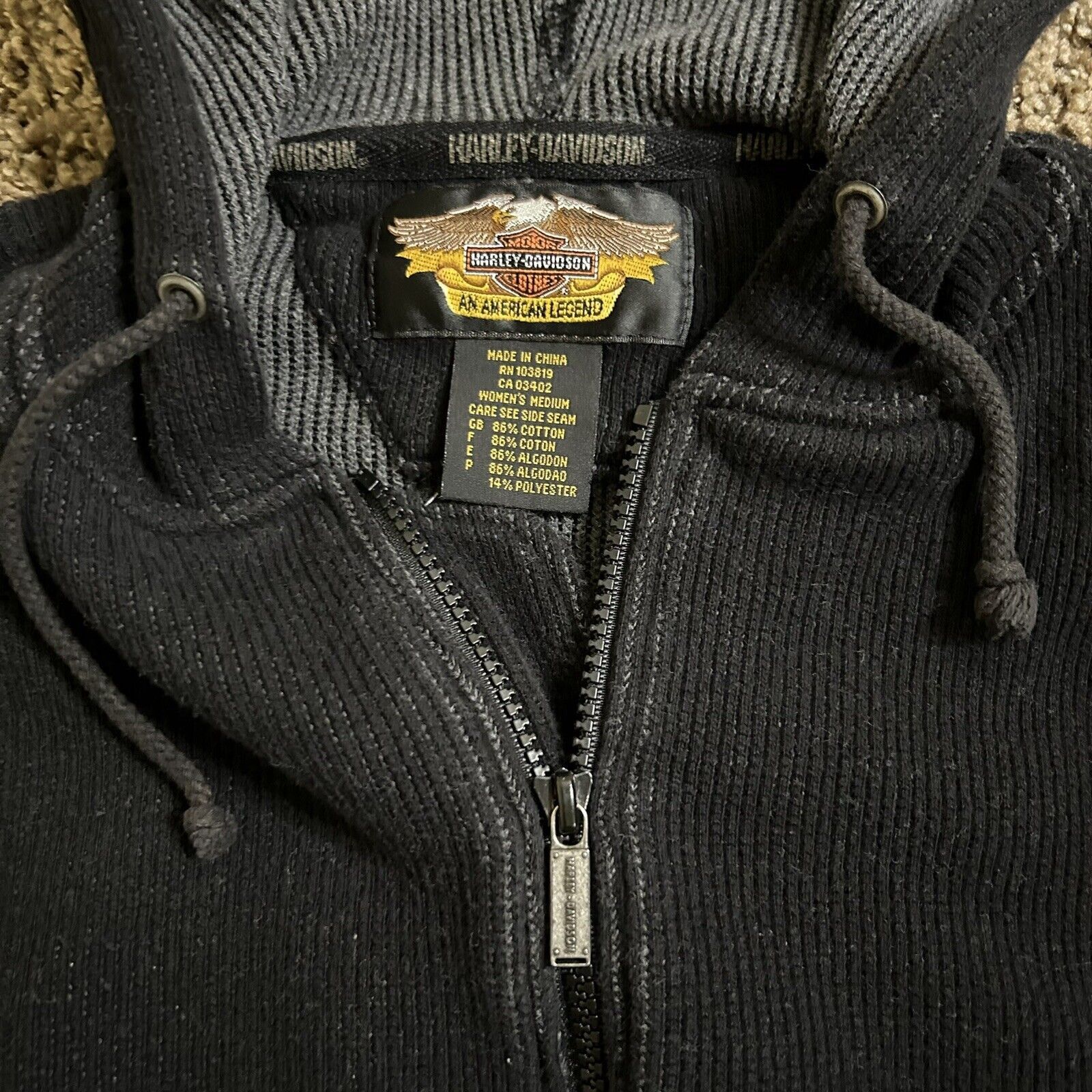Harley Davidson Vintage Women’s Harley Davidson Zippered Jacket/Hoodie Size M / US 6-8 / IT 42-44 - 5 Thumbnail