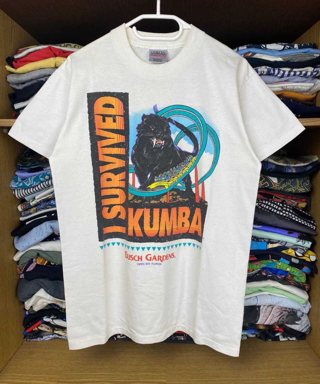 Vintage Vintage Kumba Roller Coaster 90s Oneita Theme Park Tee Size US M / EU 48-50 / 2 - 1 Thumbnail