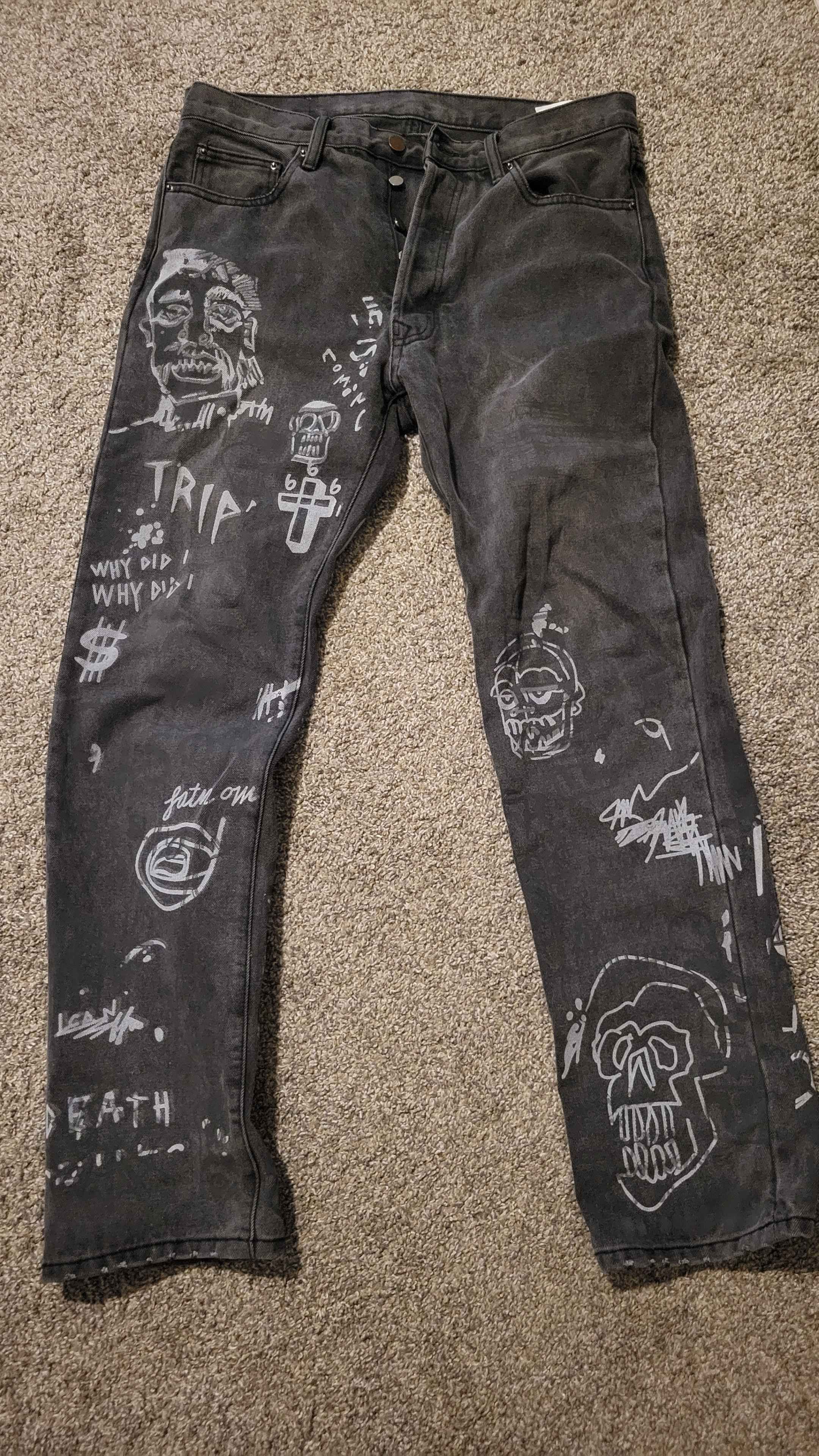 MNML V443 Terry Grave Denim Size US 32 / EU 48 - 1 Thumbnail