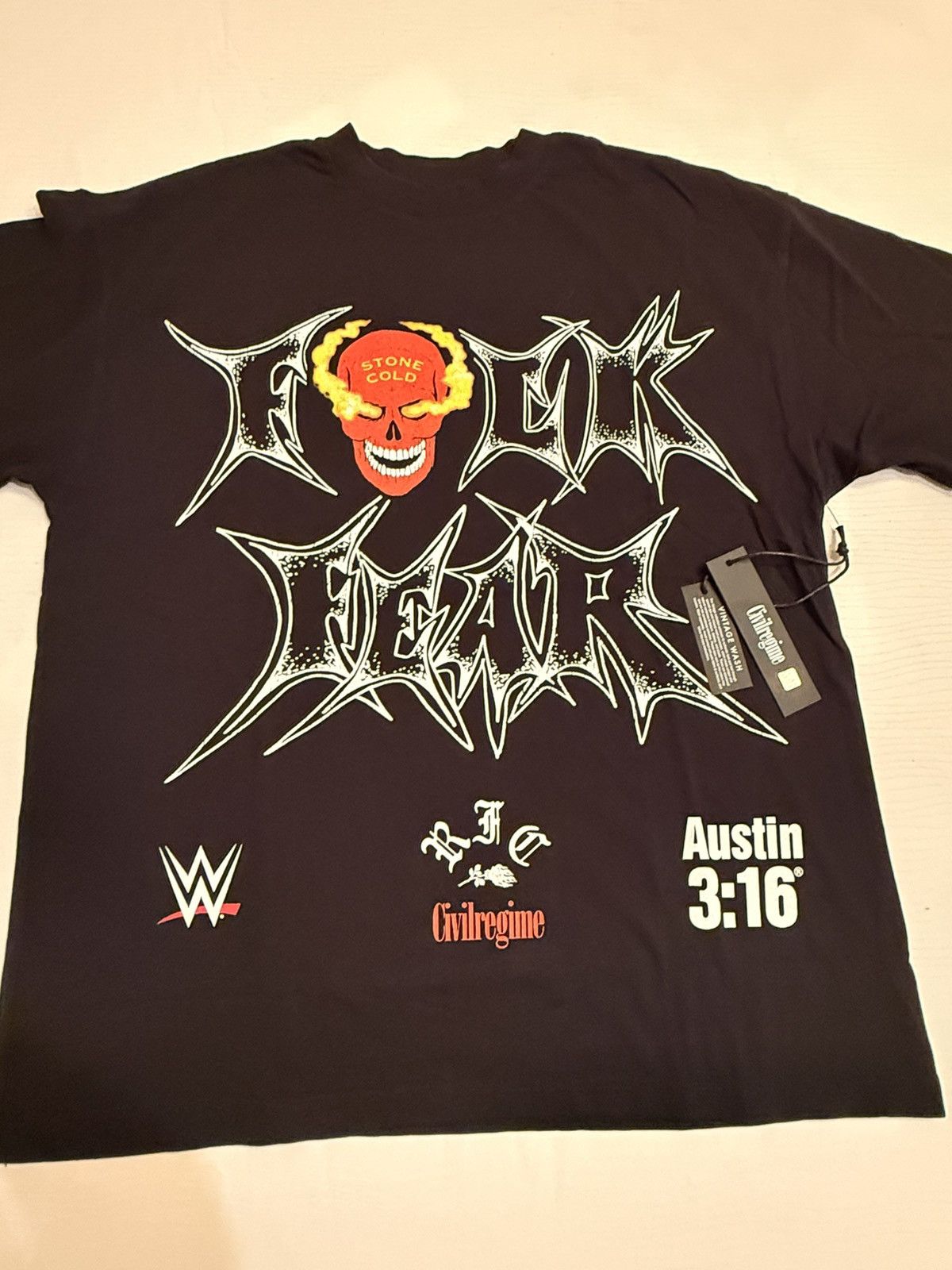 Civil Regime Civil Regime x WWE Stone Cold Steve Austin “F*ck Fear” Size US M / EU 48-50 / 2 - 1 Thumbnail