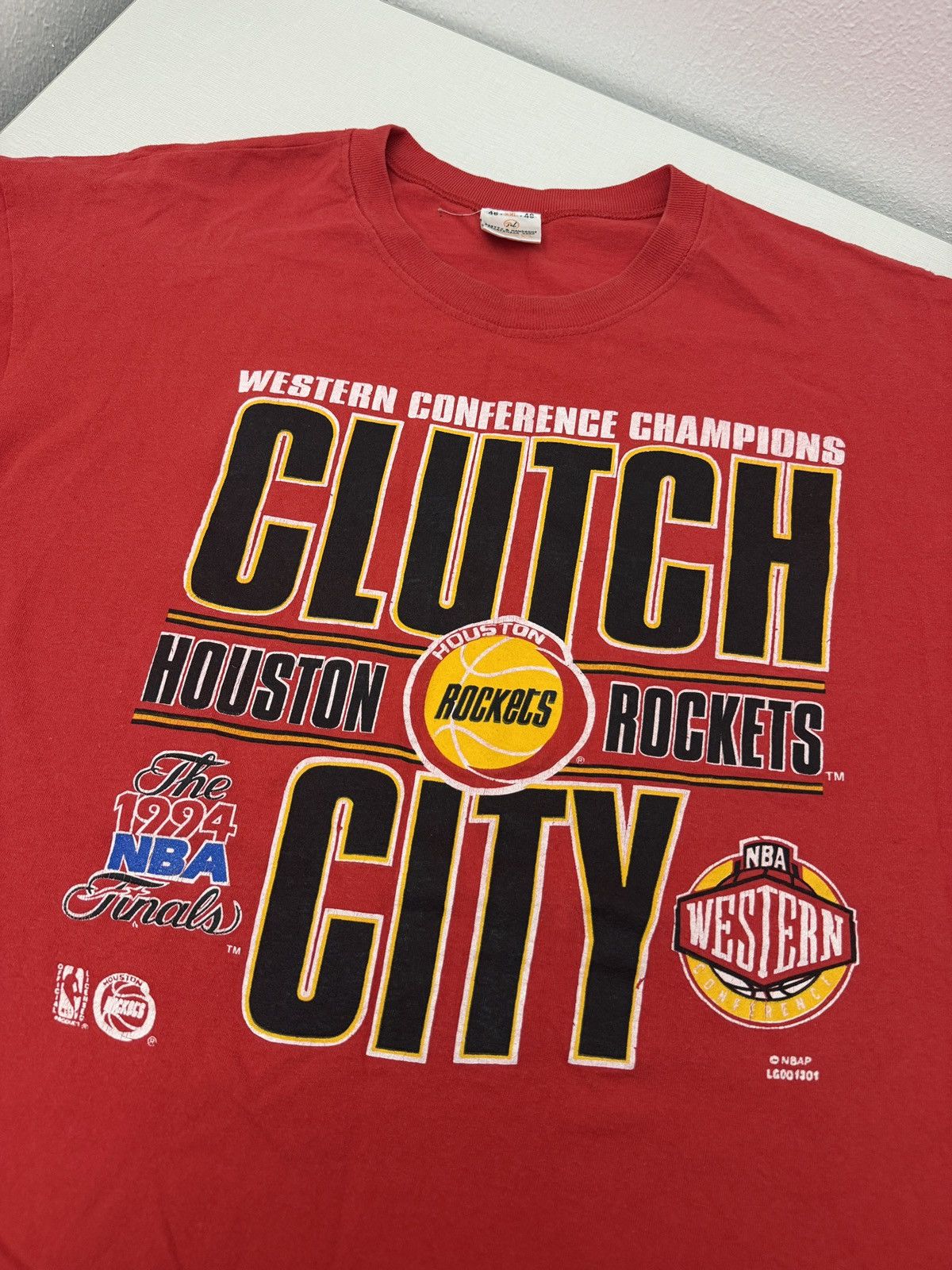 NBA Vintage 1994 Houston Rockets NBA Finals Clutch City XXL Size US XXL / EU 58 / 5 - 3 Thumbnail