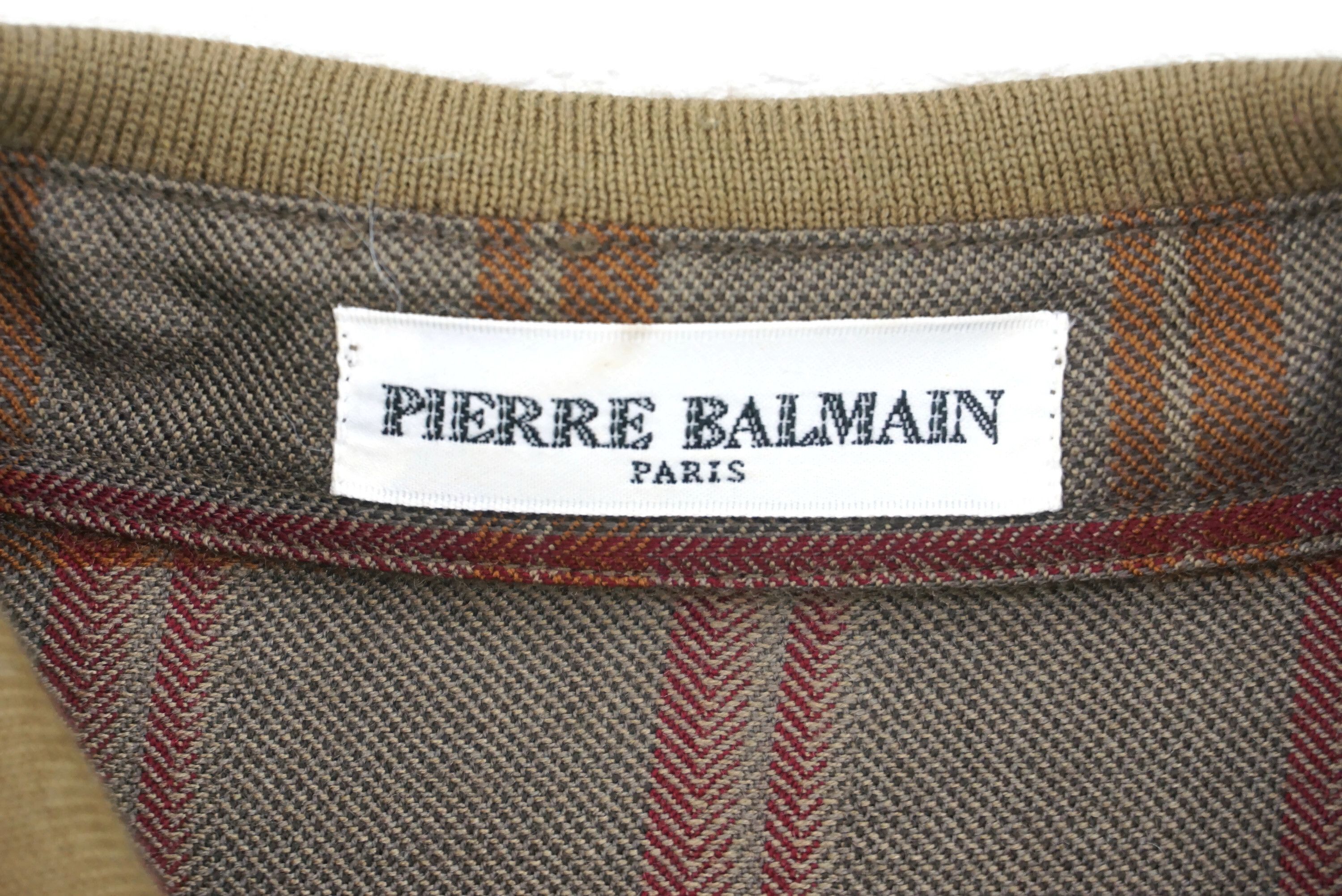 Pierre Balmain Vintage Plaid Wool Button Down Shirt Made in Japan Size US M / EU 48-50 / 2 - 8 Thumbnail