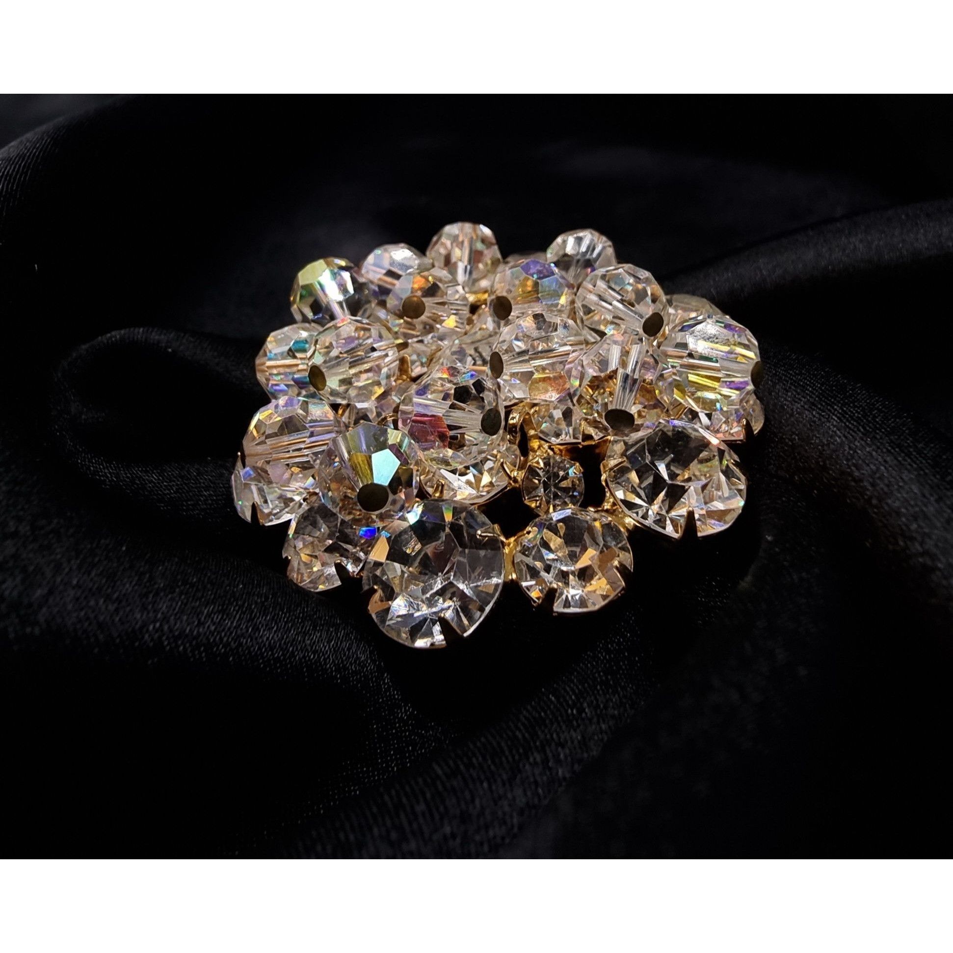 Vintage Vintage 1960s JULIANA Aurora Borealis Crystal Gold-Tone Roun Size ONE SIZE - 4 Thumbnail
