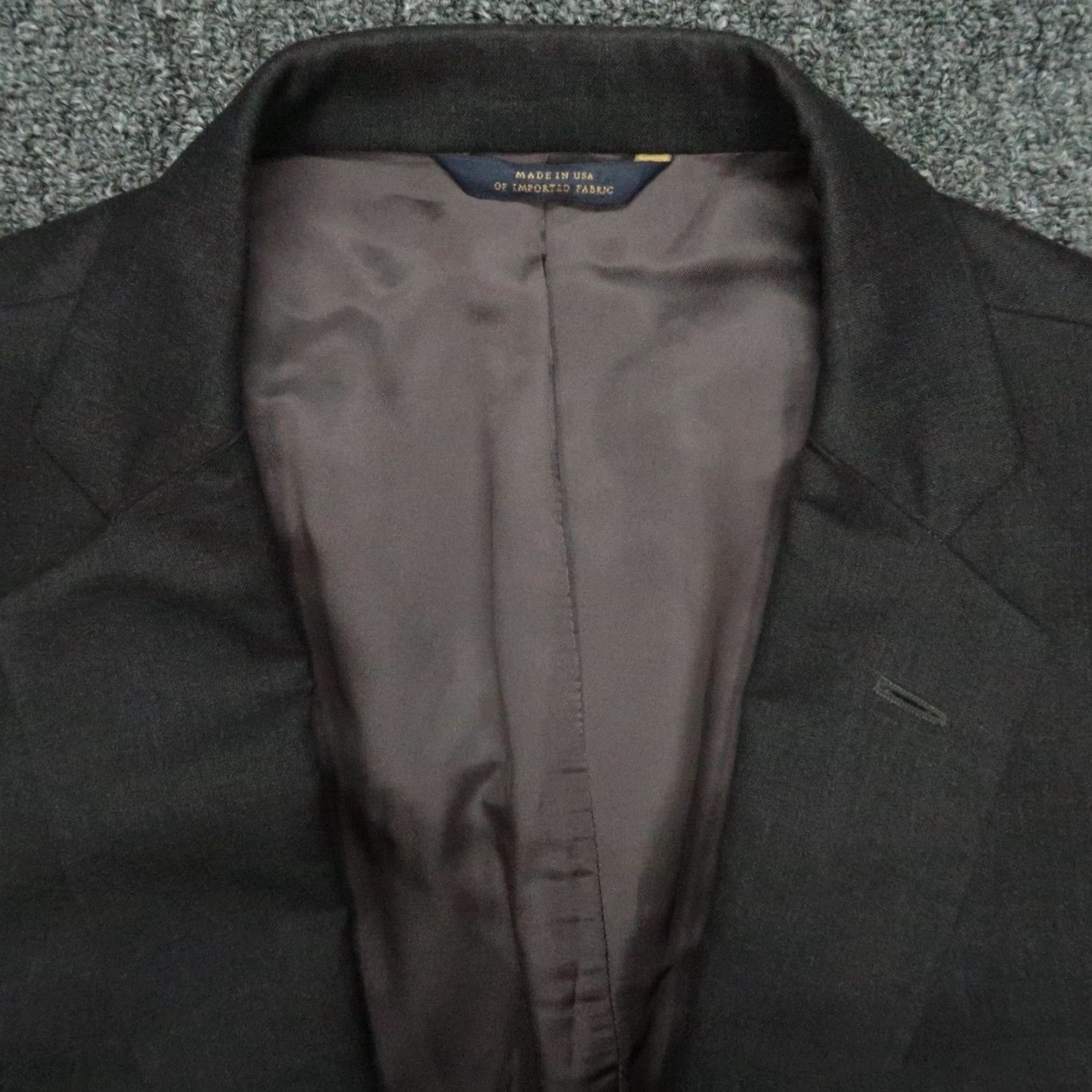 Brooks Brothers VINTAGE Brooks Brothers Blazer Mens Single-Breasted 2 Button Gray 1818 Regent Wool 44L Regular Adult Mens Clothing Size 44R - 2 Thumbnail