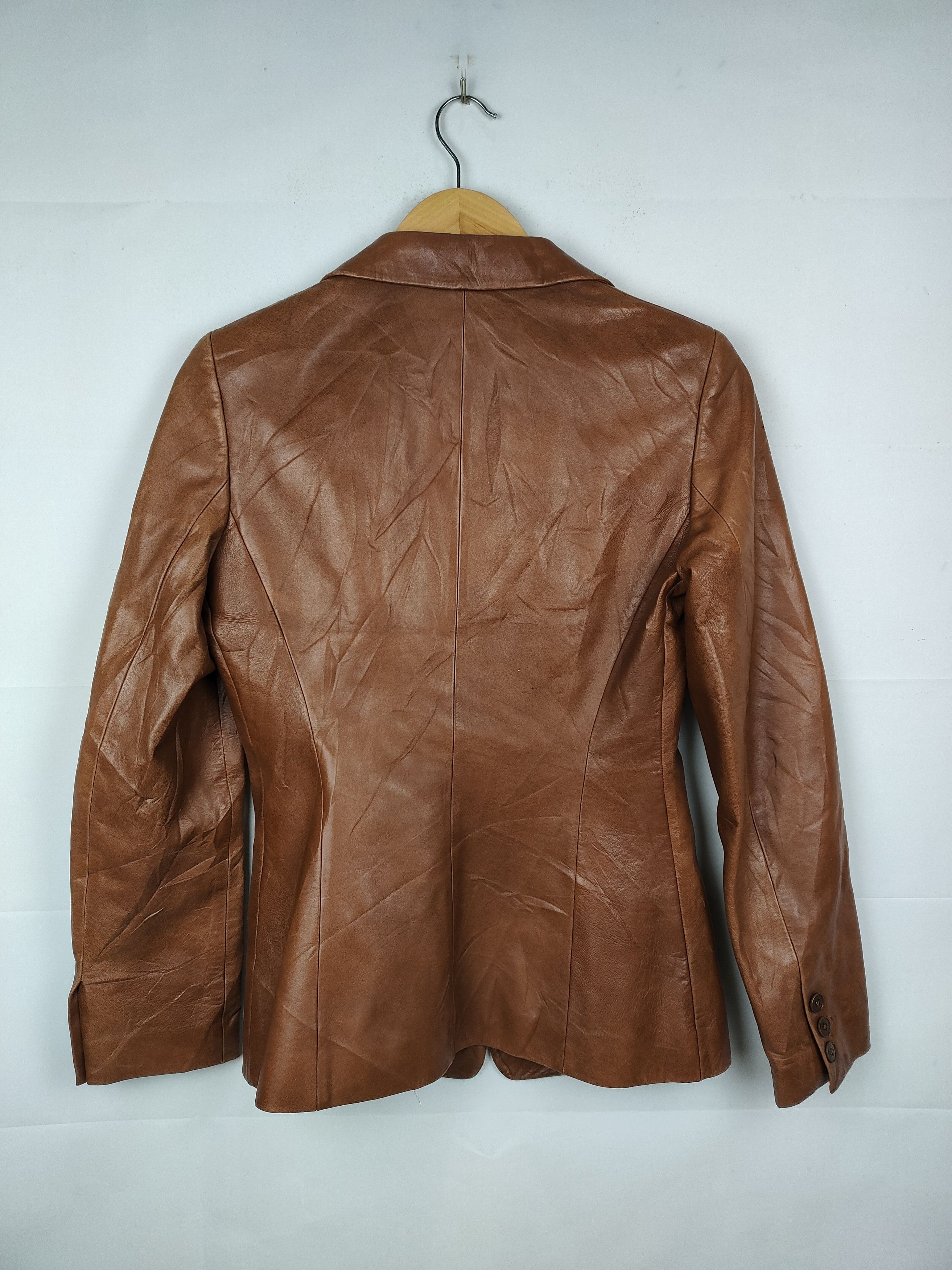 DKNY DKNY Leather Coat Jacket Size S / US 4 / IT 40 - 7 Thumbnail