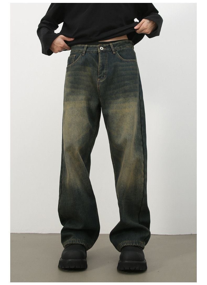 Japanese Brand × Jean Men's blue washed distressed loose straight jeans Size US 32 / EU 48 - 1 Thumbnail